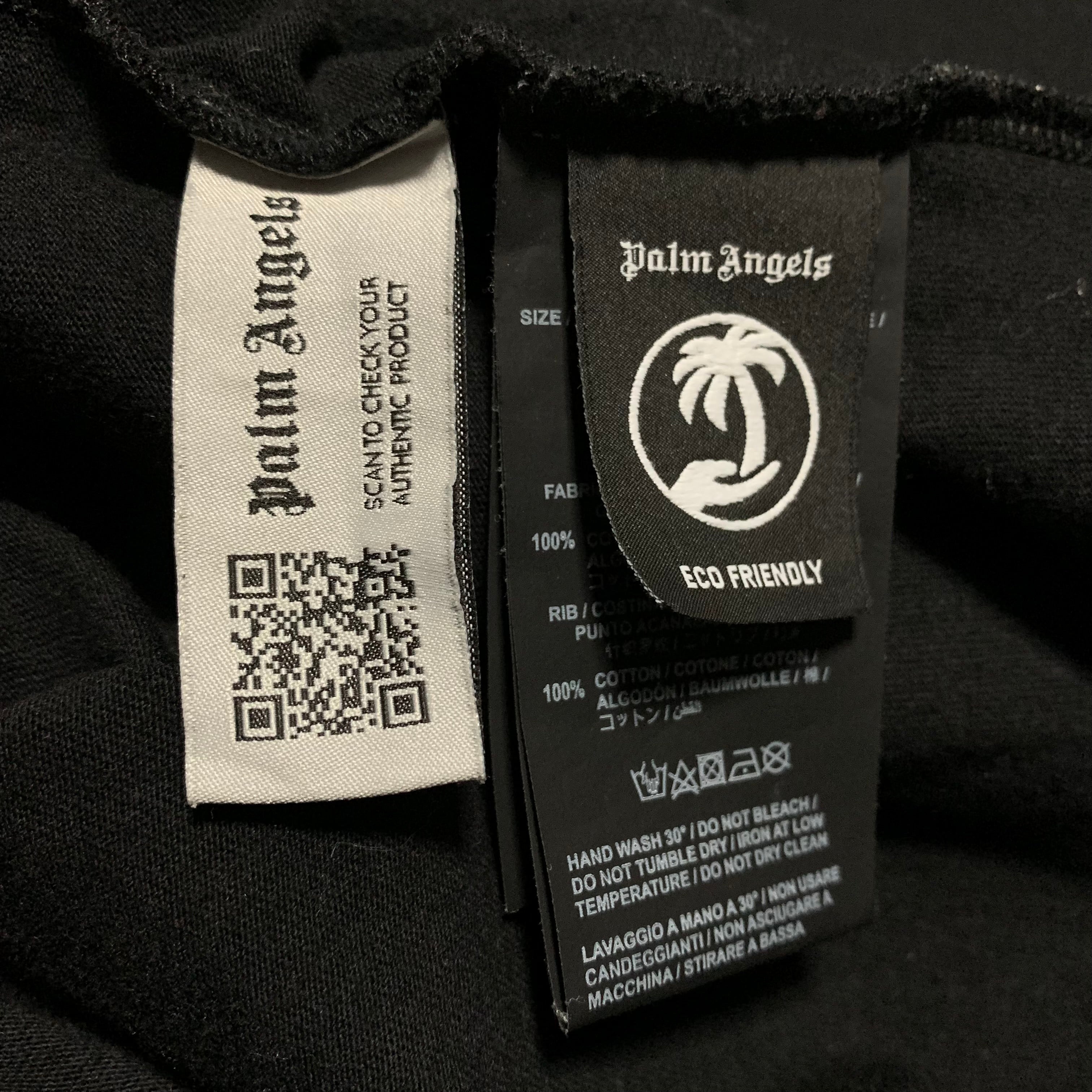 Palm Angels Small Sprayed Star Black Tee