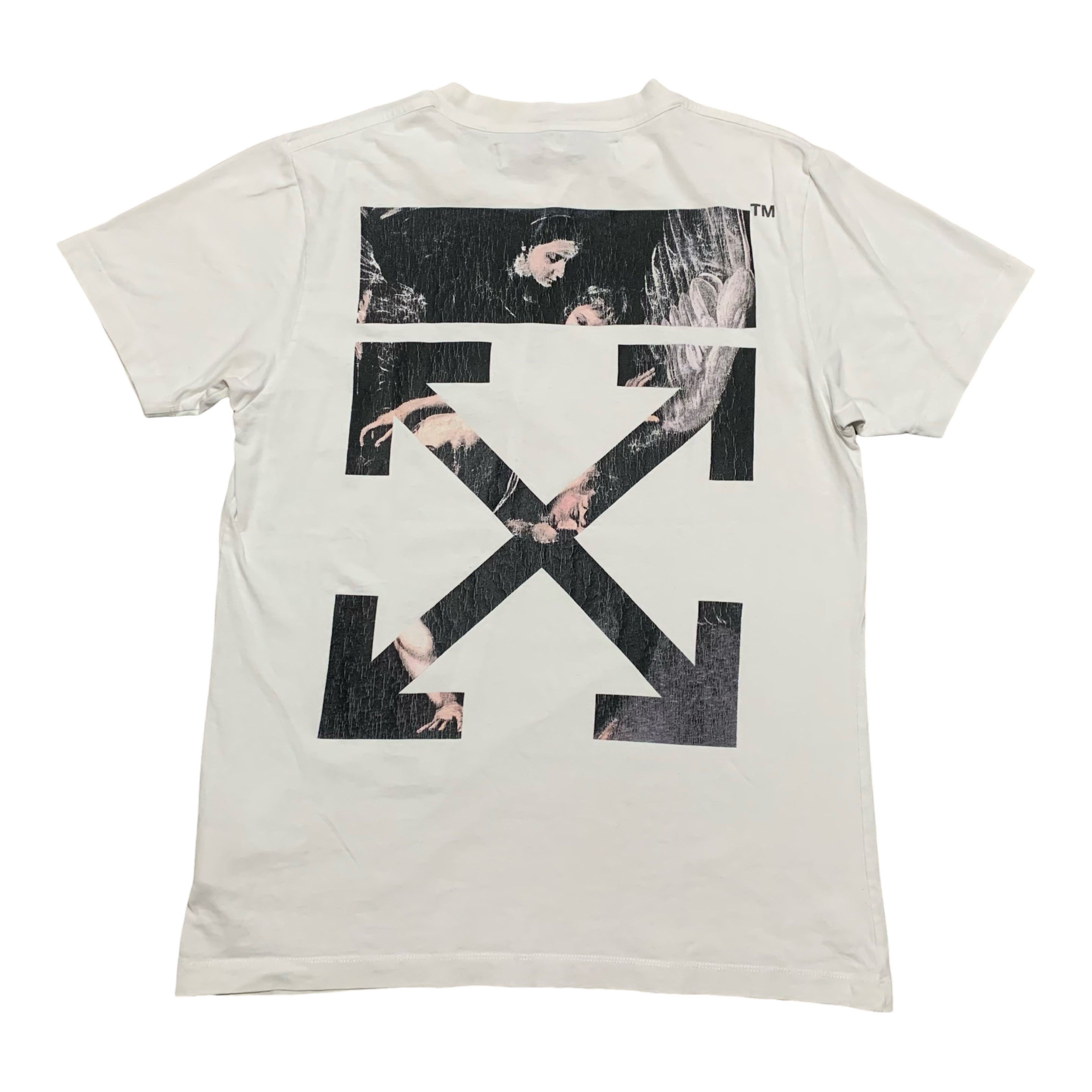 Off White Medium Caravaggio Arrows White Tee Virgil Abloh