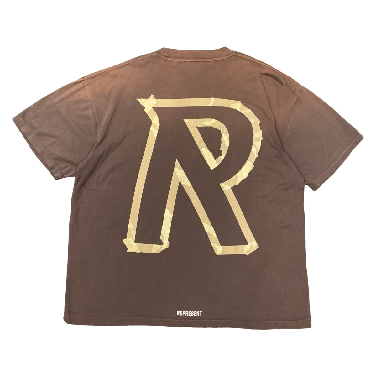 Represent XL Tee Masking Tape Initial Cedar Brown T-Shirt