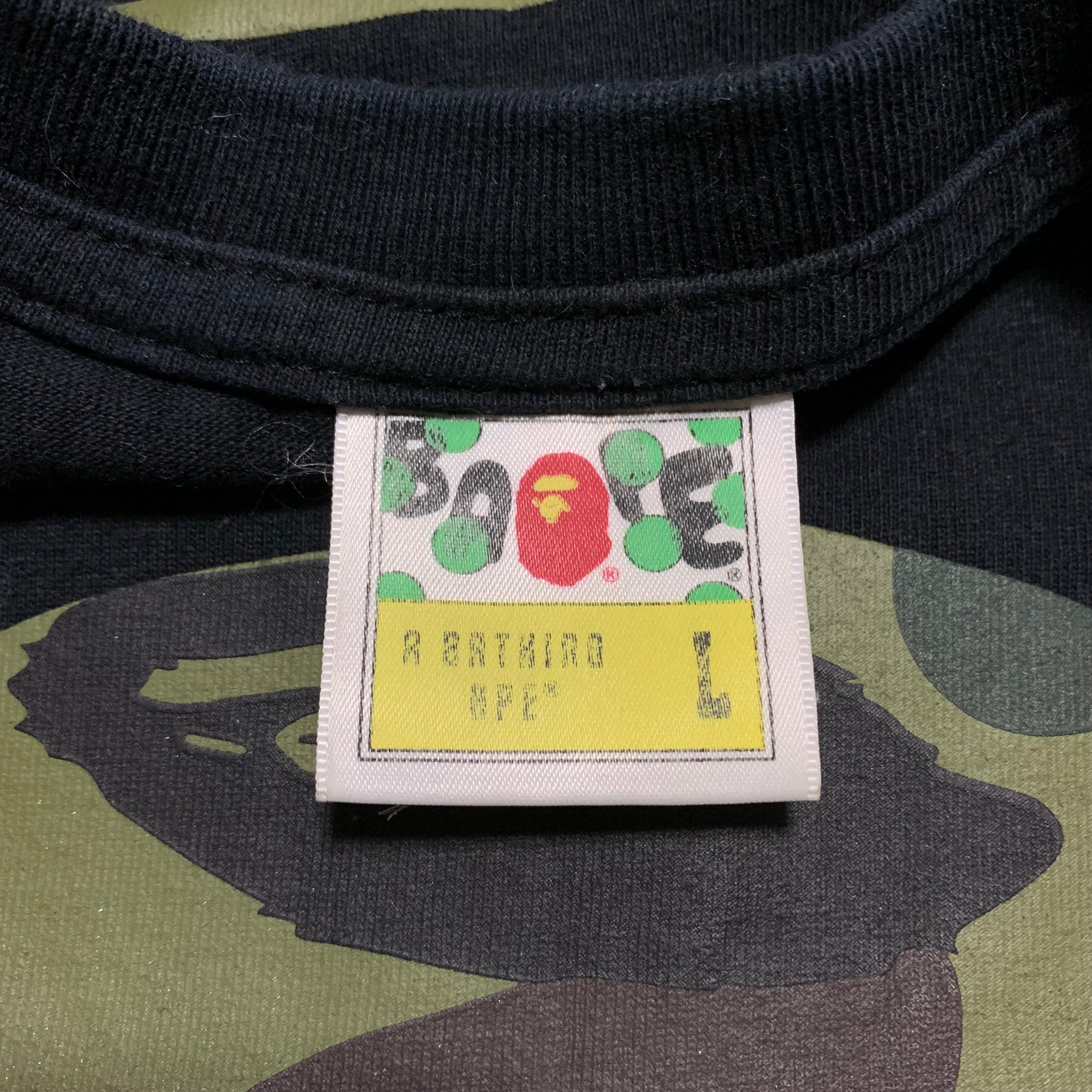 Bape Large Big Ape Head 1st Camo Black Tee A Bathing Ape