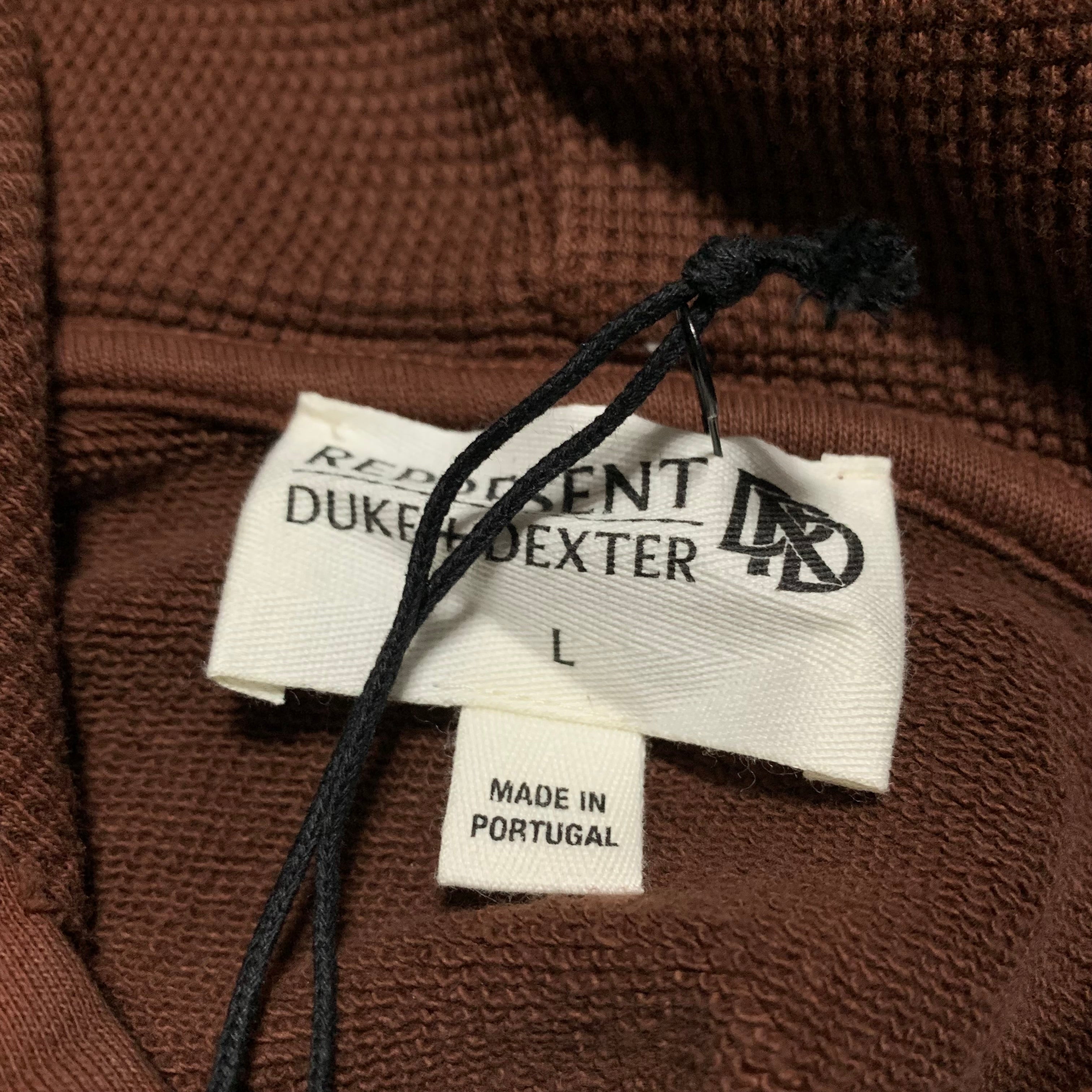 Represent Large Duke + Dexter British Luxury Hoodie Rust (RRP £180)