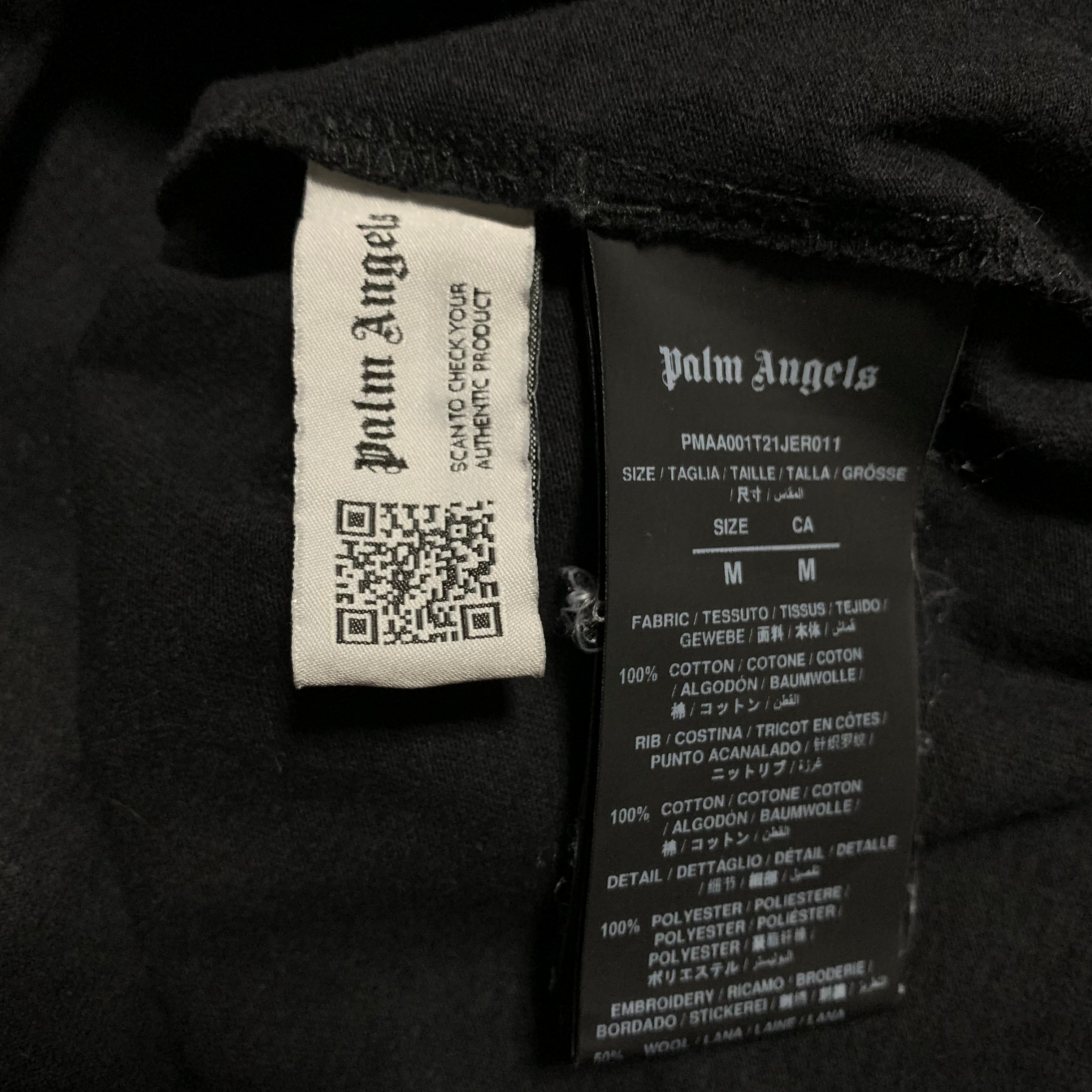 Palm Angels Medium End Clothing Big Rose Black Tee