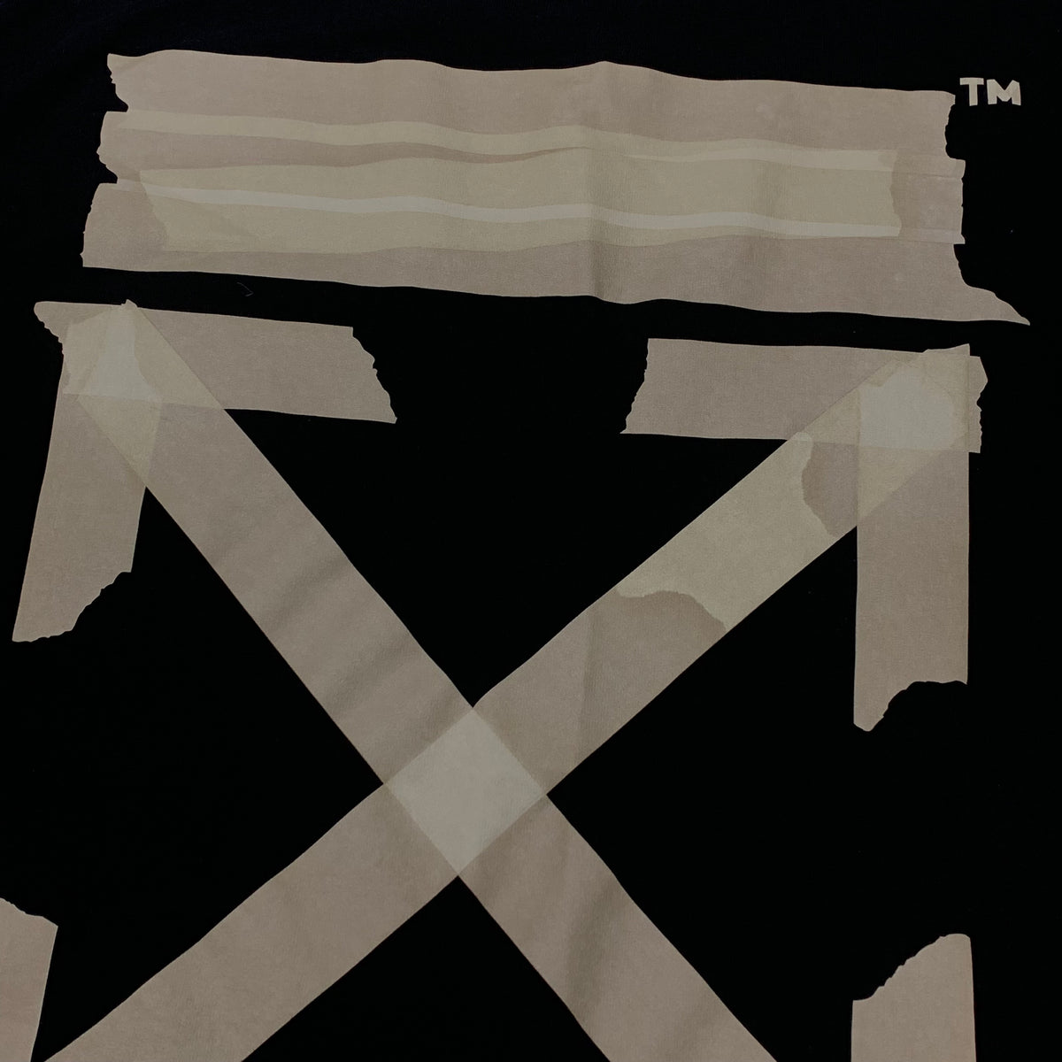 Off White Small Tee Masking Tape Arrows Black T-Shirt Virgil Abloh