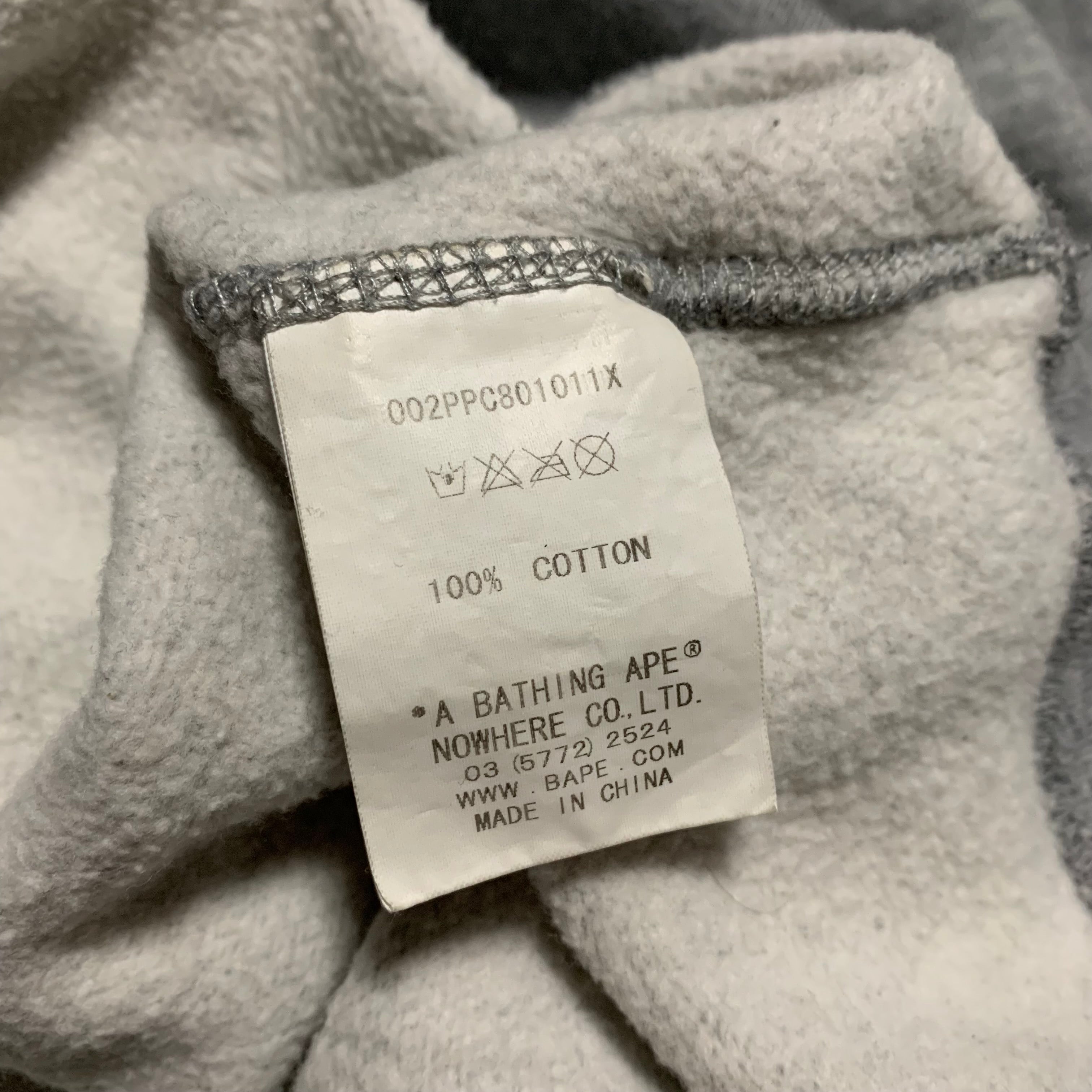 Bape Large Hoodie Baby Milo Grey Hoodie A Bathing Ape 2016