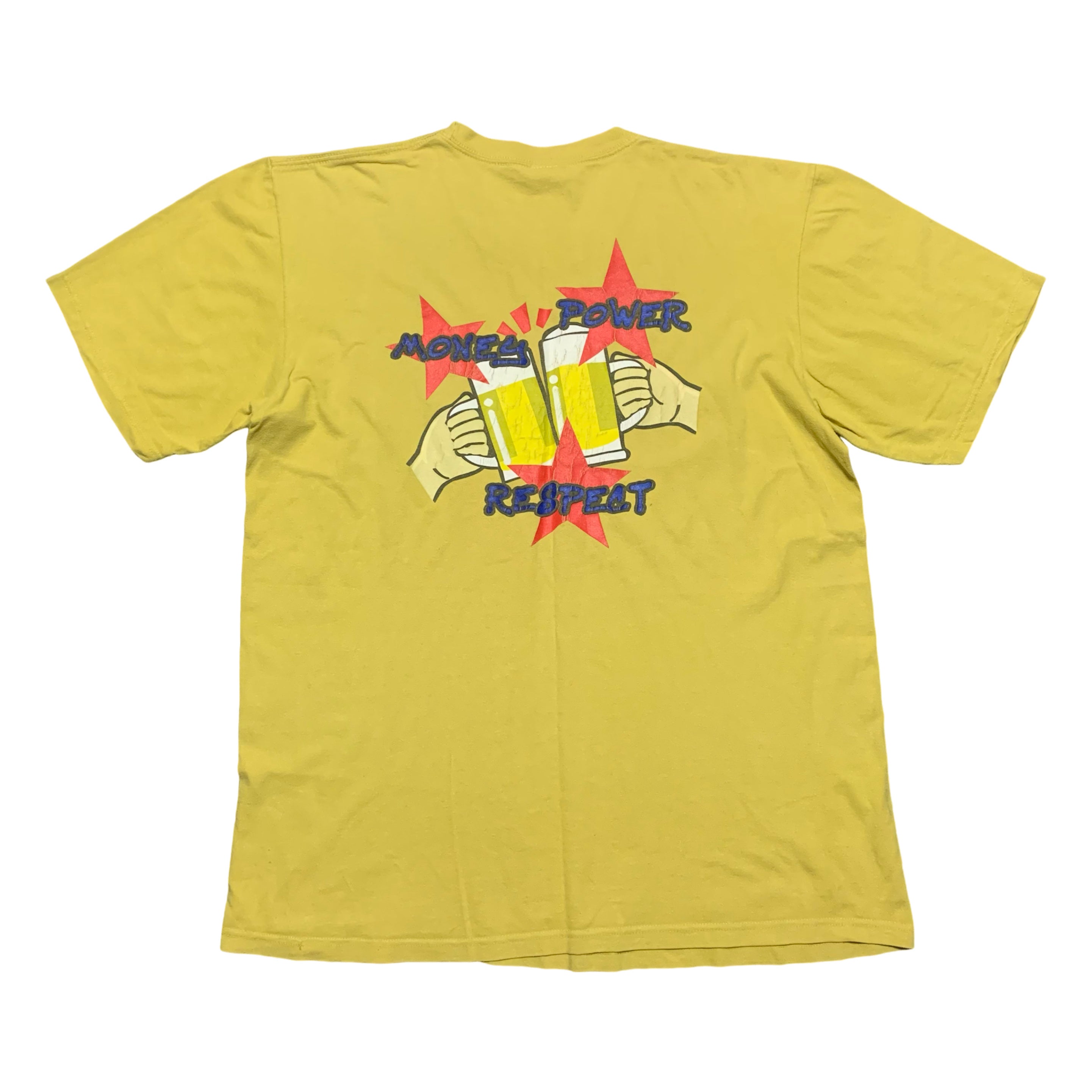 Supreme Large Money Power Respect Yellow Tee 2019