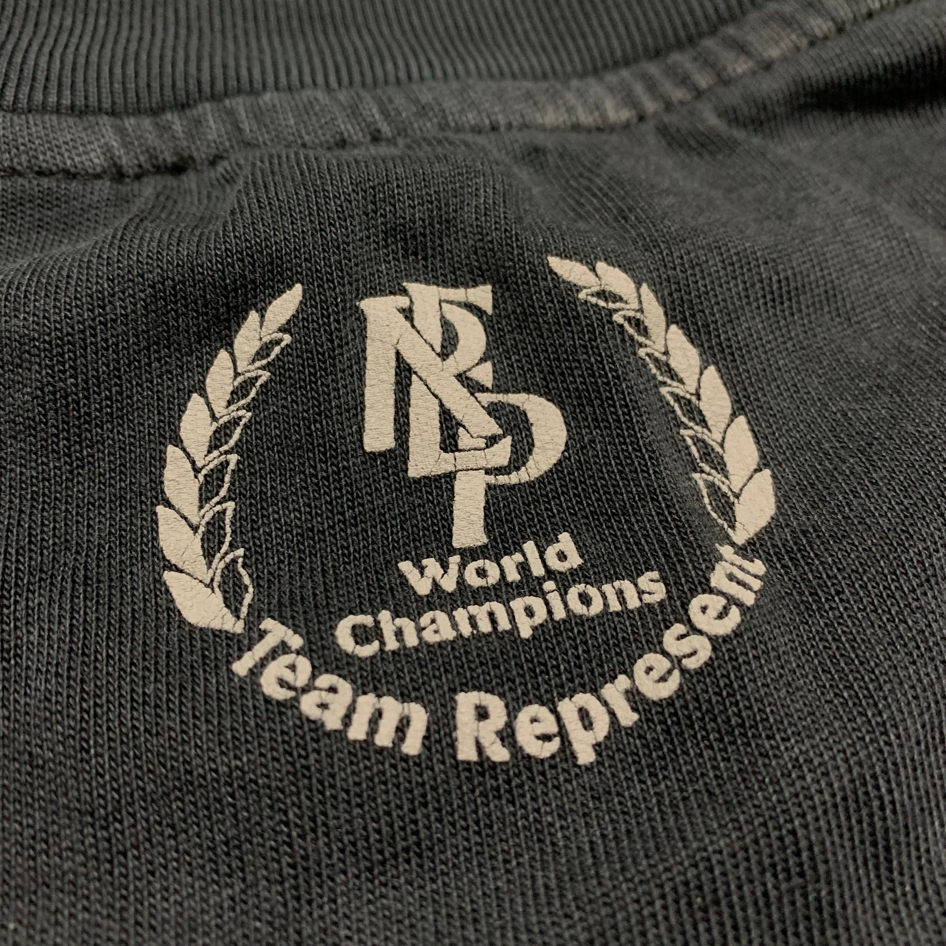 Represent Medium World Championship Stained Black Tee