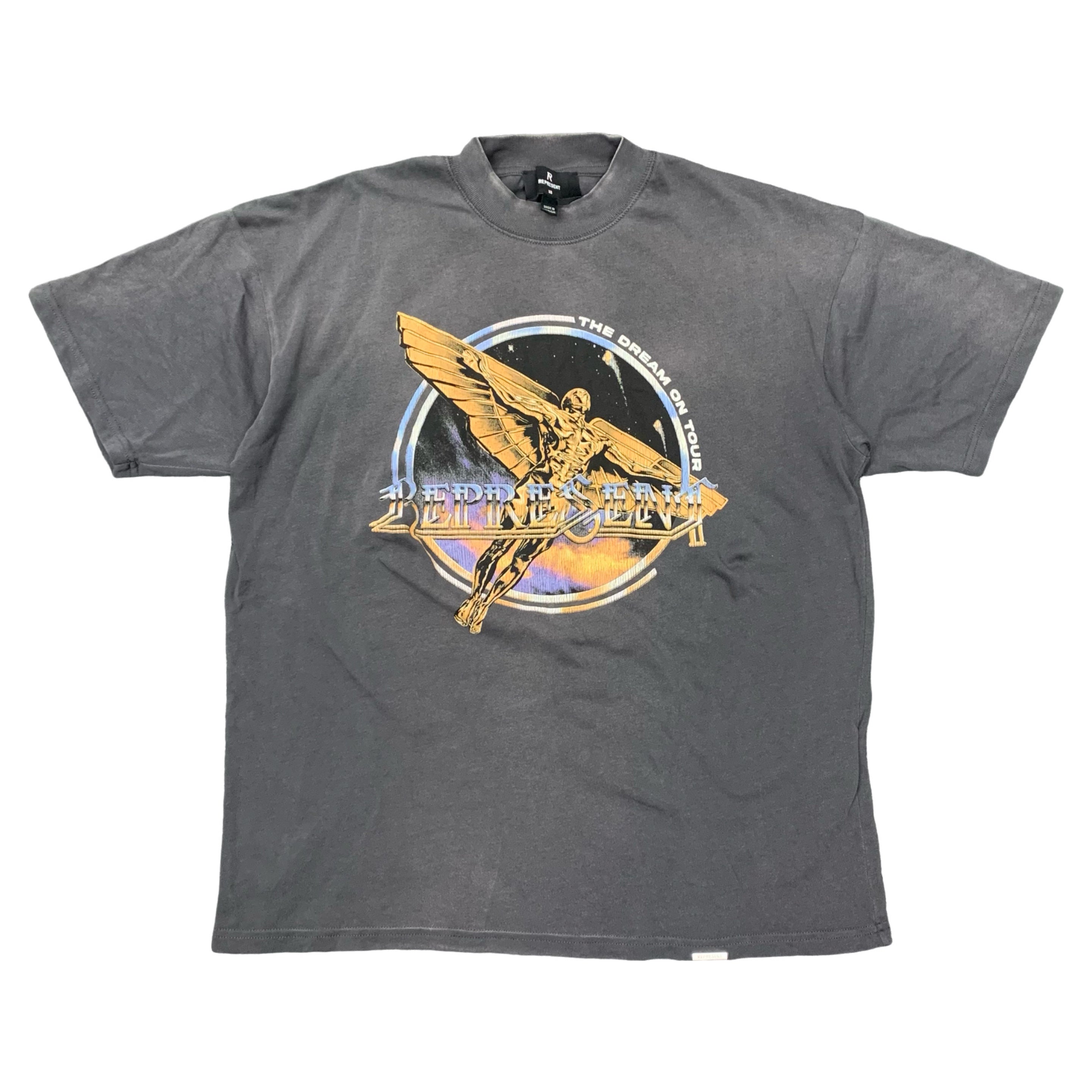 Represent XS Tee Golden Tour Sun Fade Grey T-Shirt