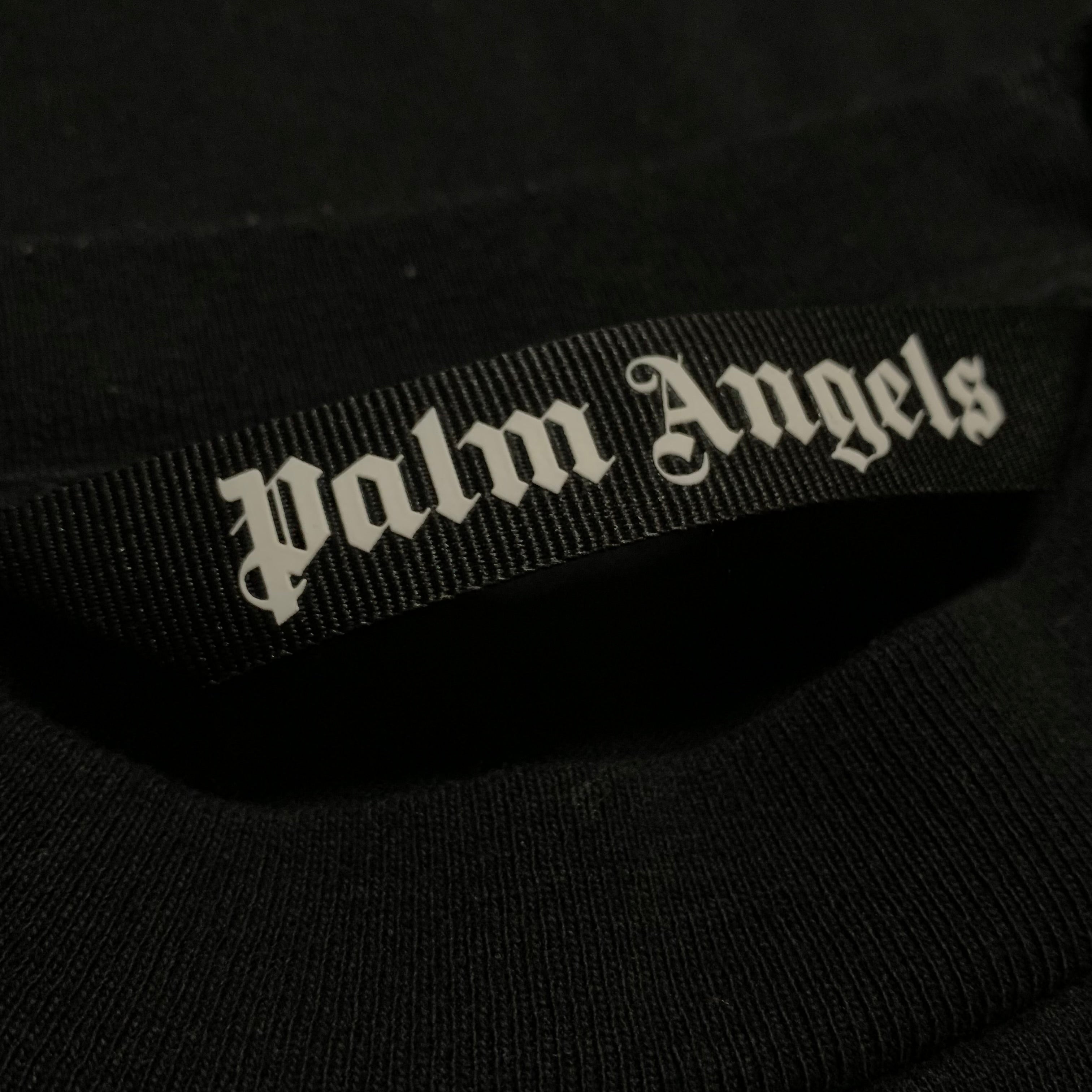 Palm Angels Small Dubai Sprayed Heart Black Tee