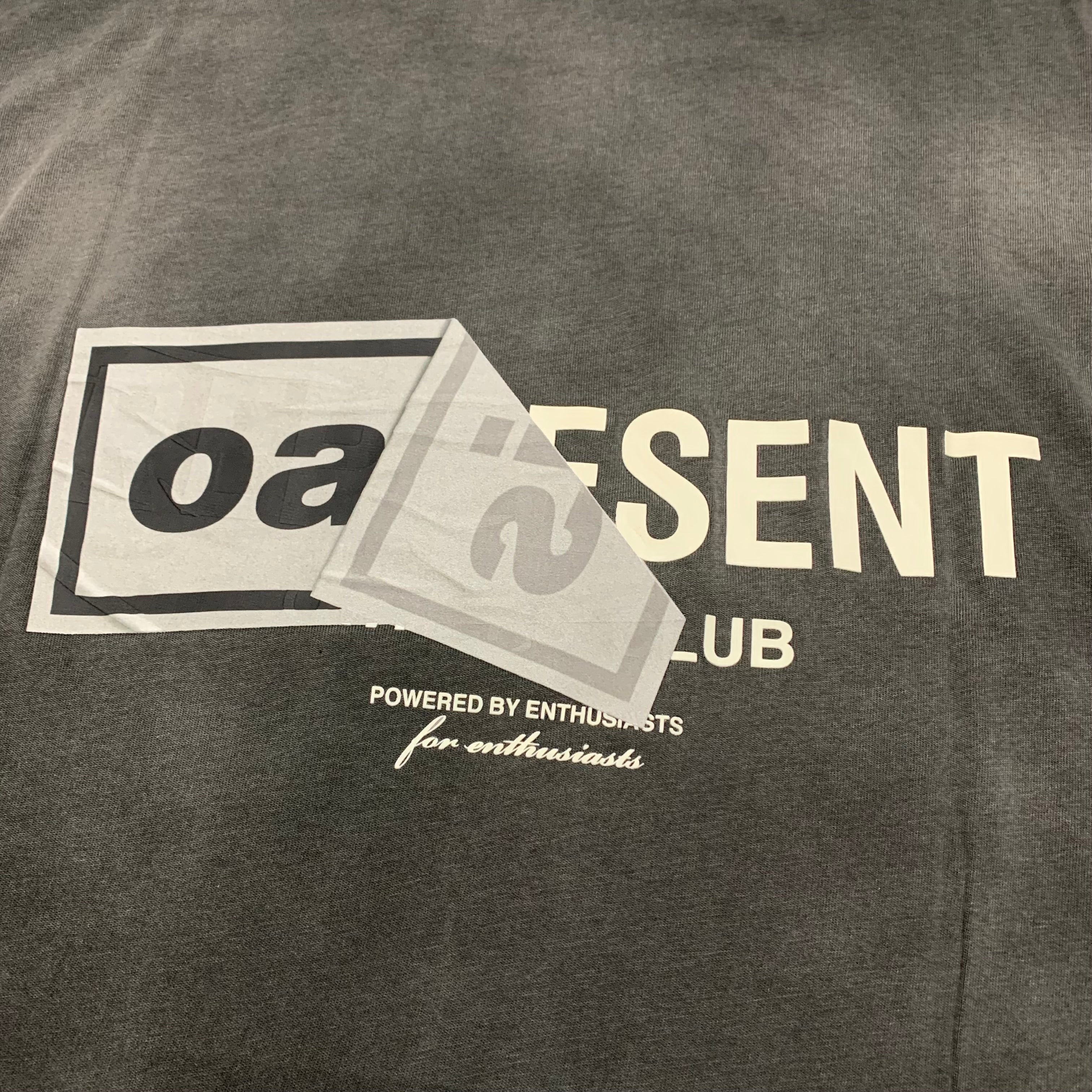 Represent x Oasis XS Owners Club Stained Black Tee