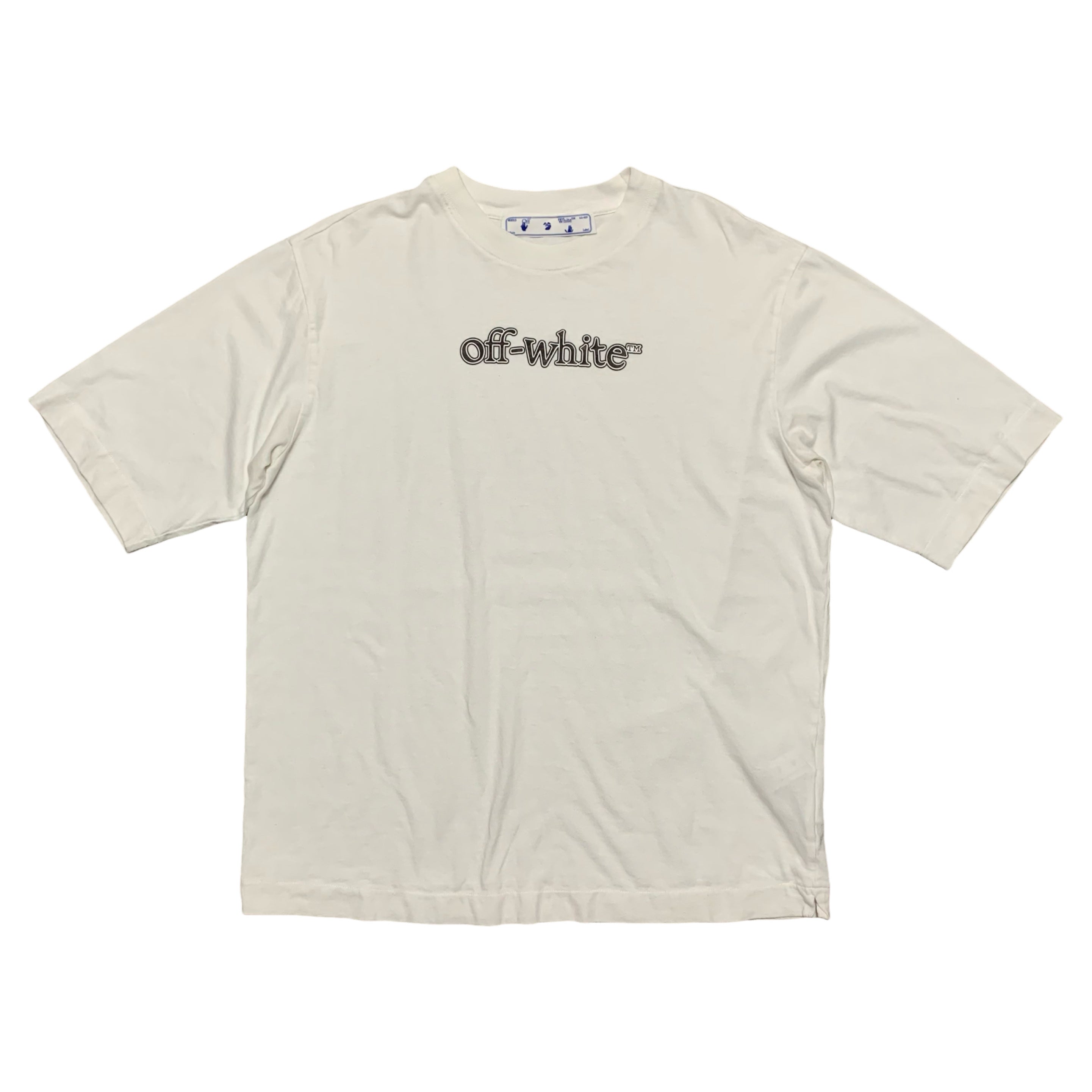 Off White Medium Logo Graphic White Tee Virgil Abloh