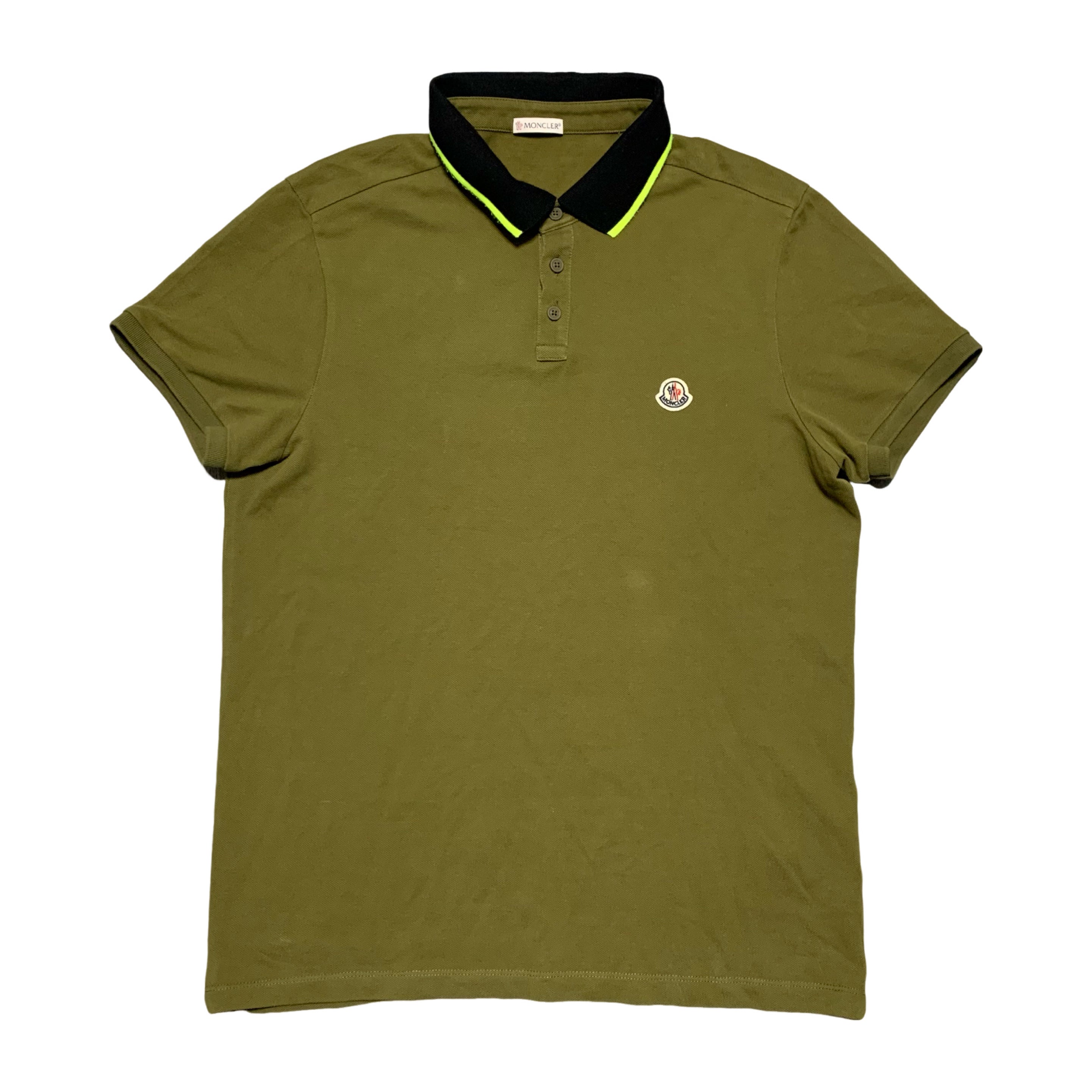 Moncler Small Polo Green Short Sleeve Polo Shirt Tee