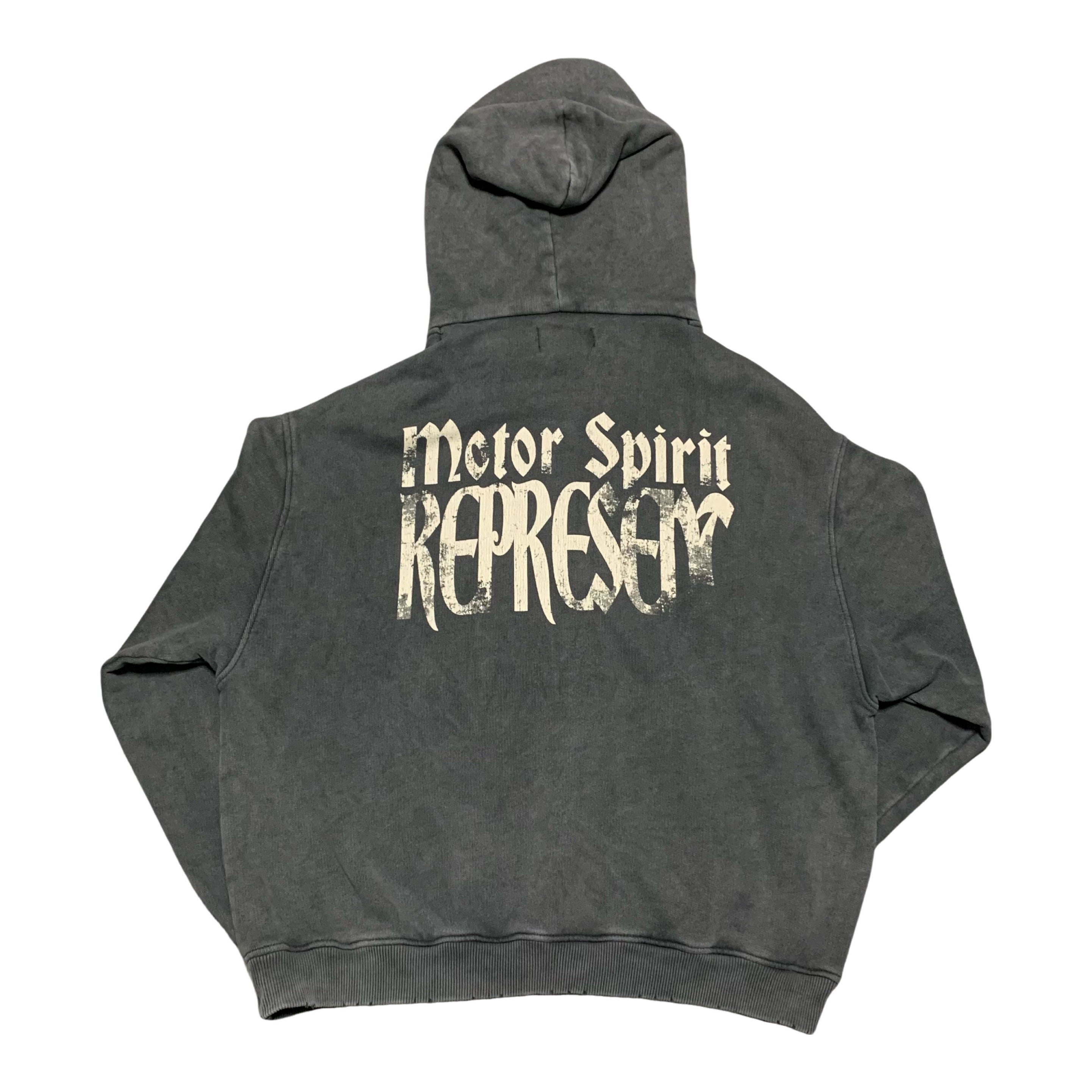 Represent Smal Ride Thru Hell Vintage Grey Hoodie Motor Spirit