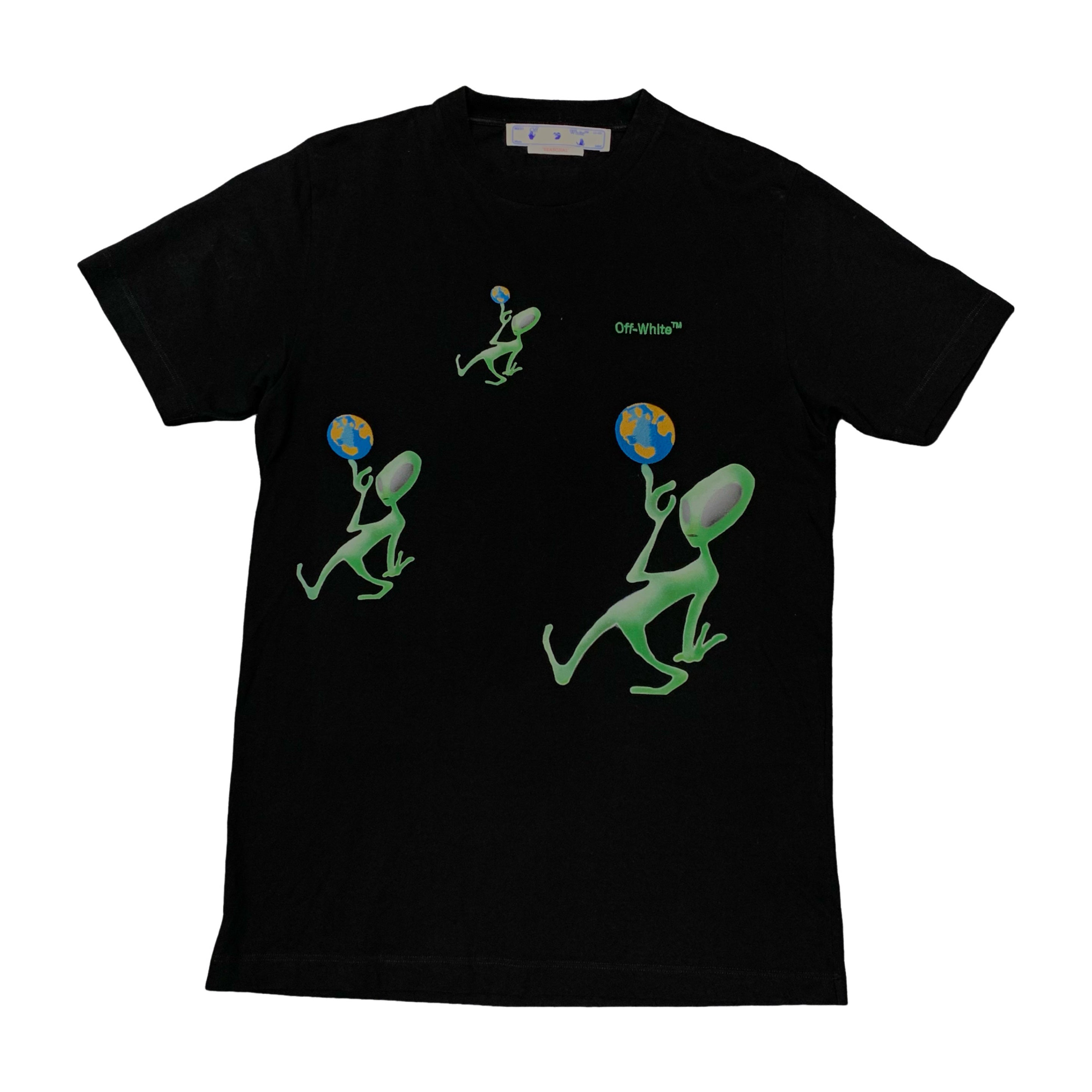 Off White Medium Tee Alien Arrows Black T-Shirt Virgil Abloh