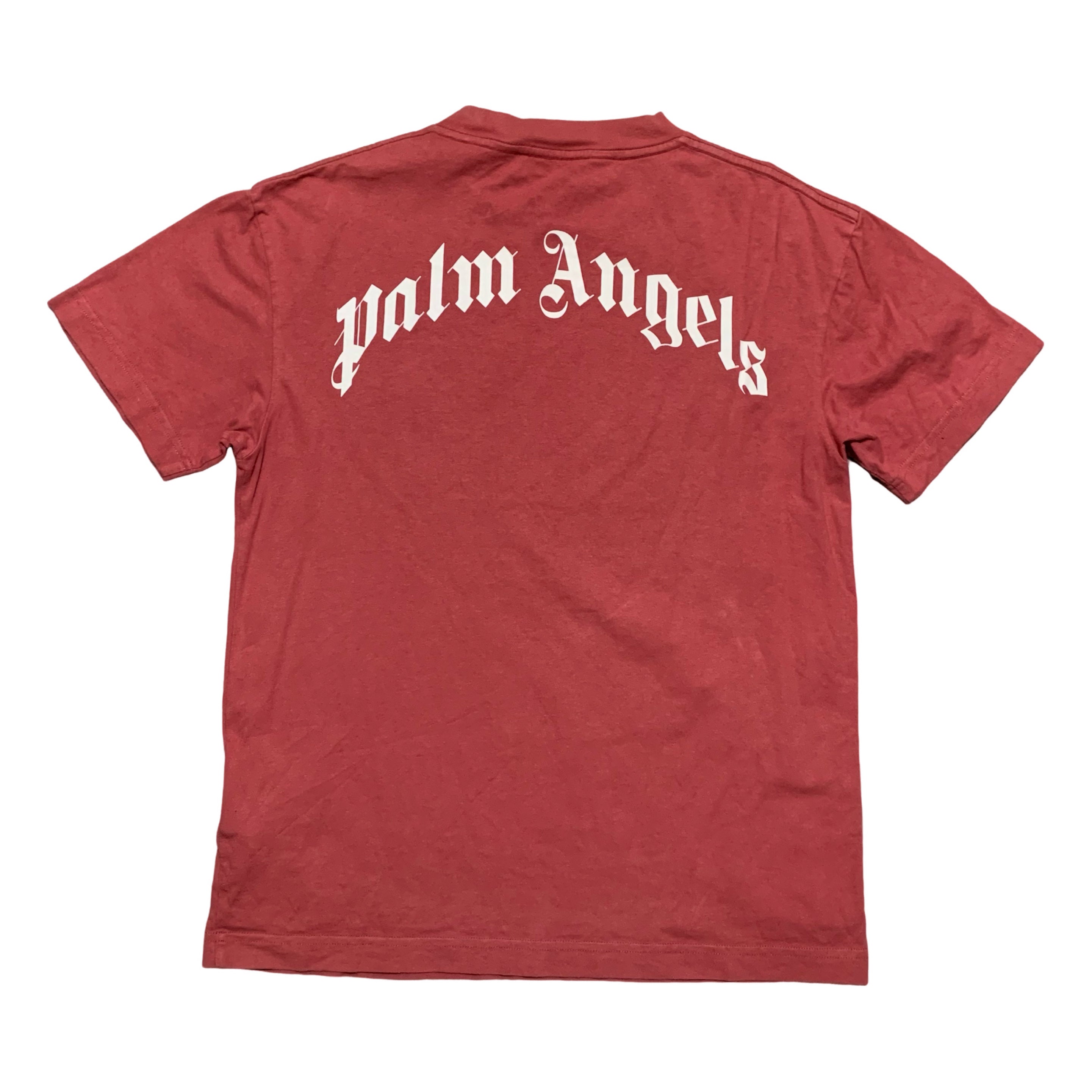 Palm Angels Small Kill The Bear Burgundy Pink Tee