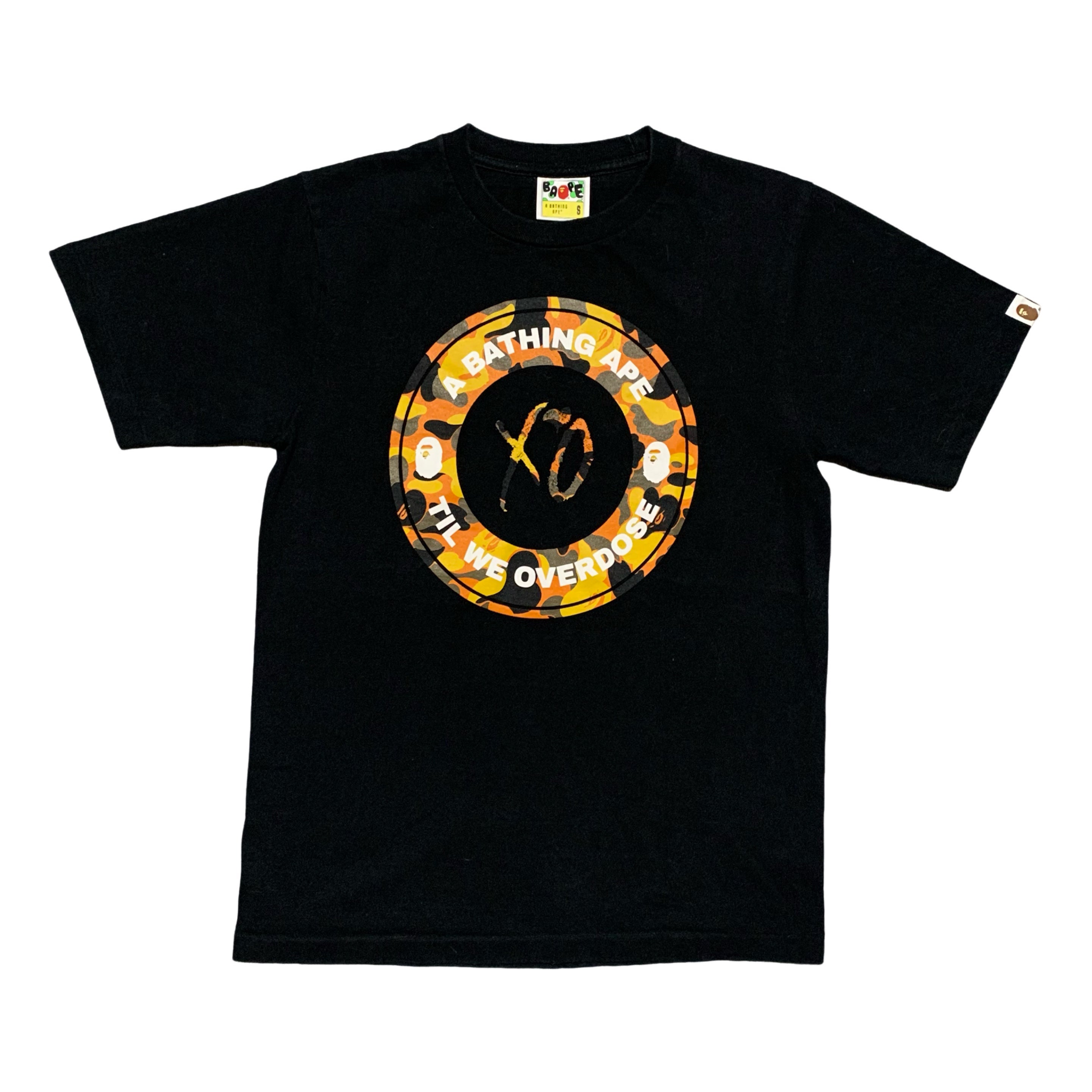 Bape Small XO Busy Works Black Tee 'The Weekend'