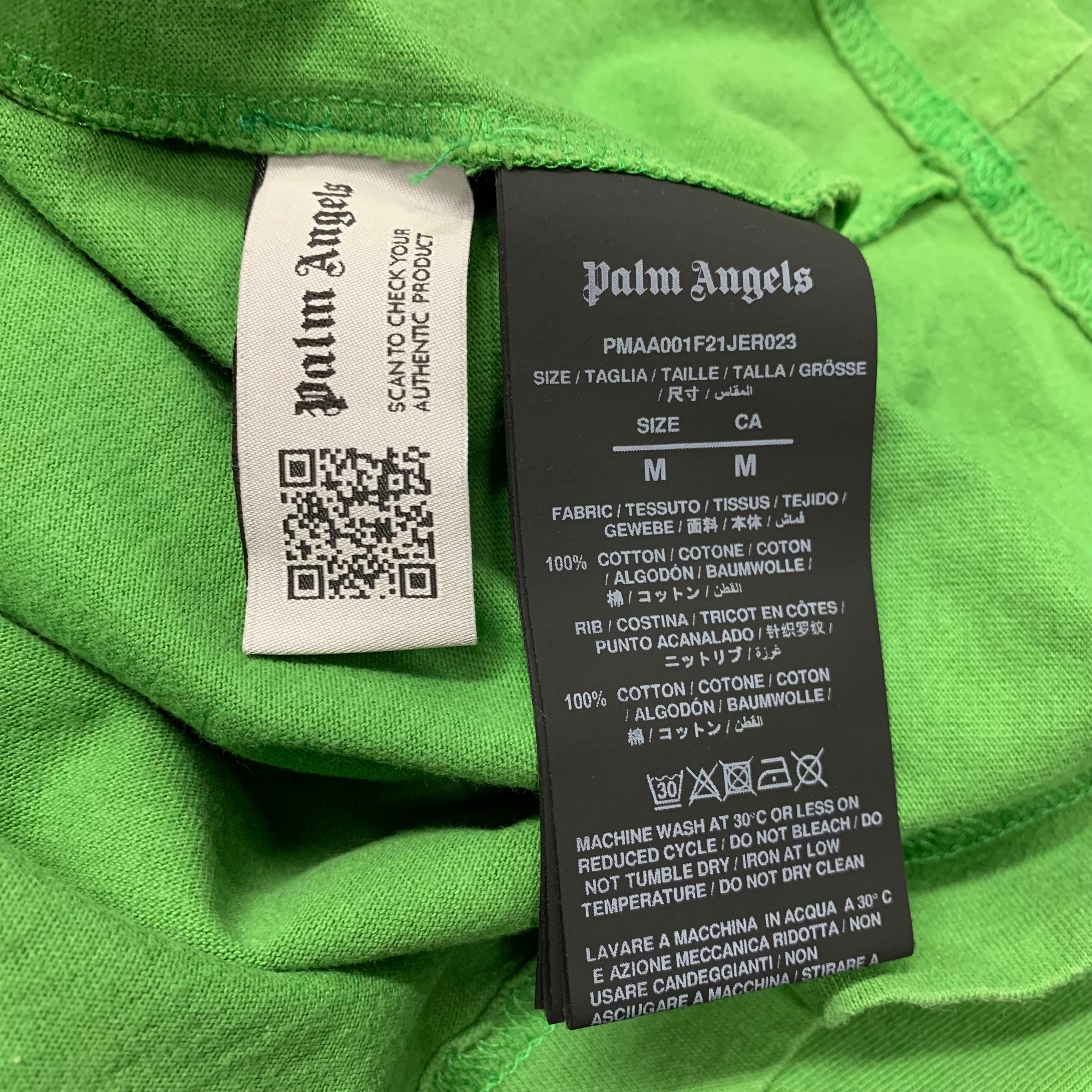 Palm Angels Medium Tee Bear Classic Green T-Shirt
