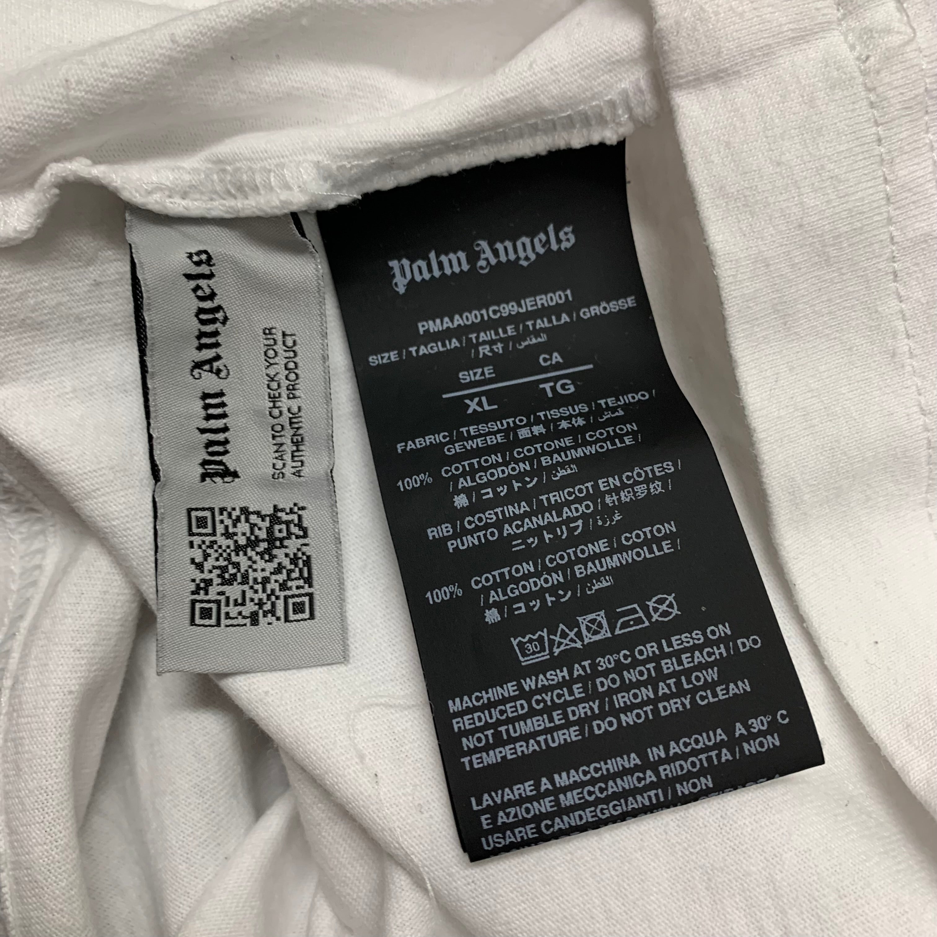 Palm Angels XL Tee Bear Classic White T-Shirt