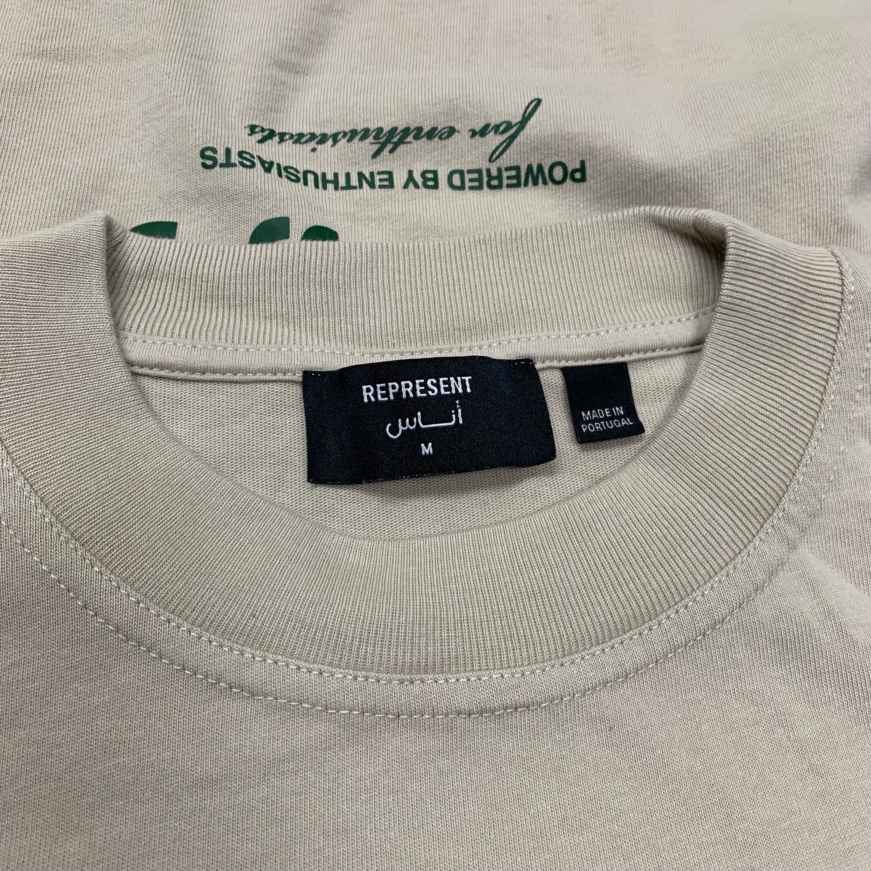 Represent Medium Tee Arabic Owners Club Beige T-Shirt