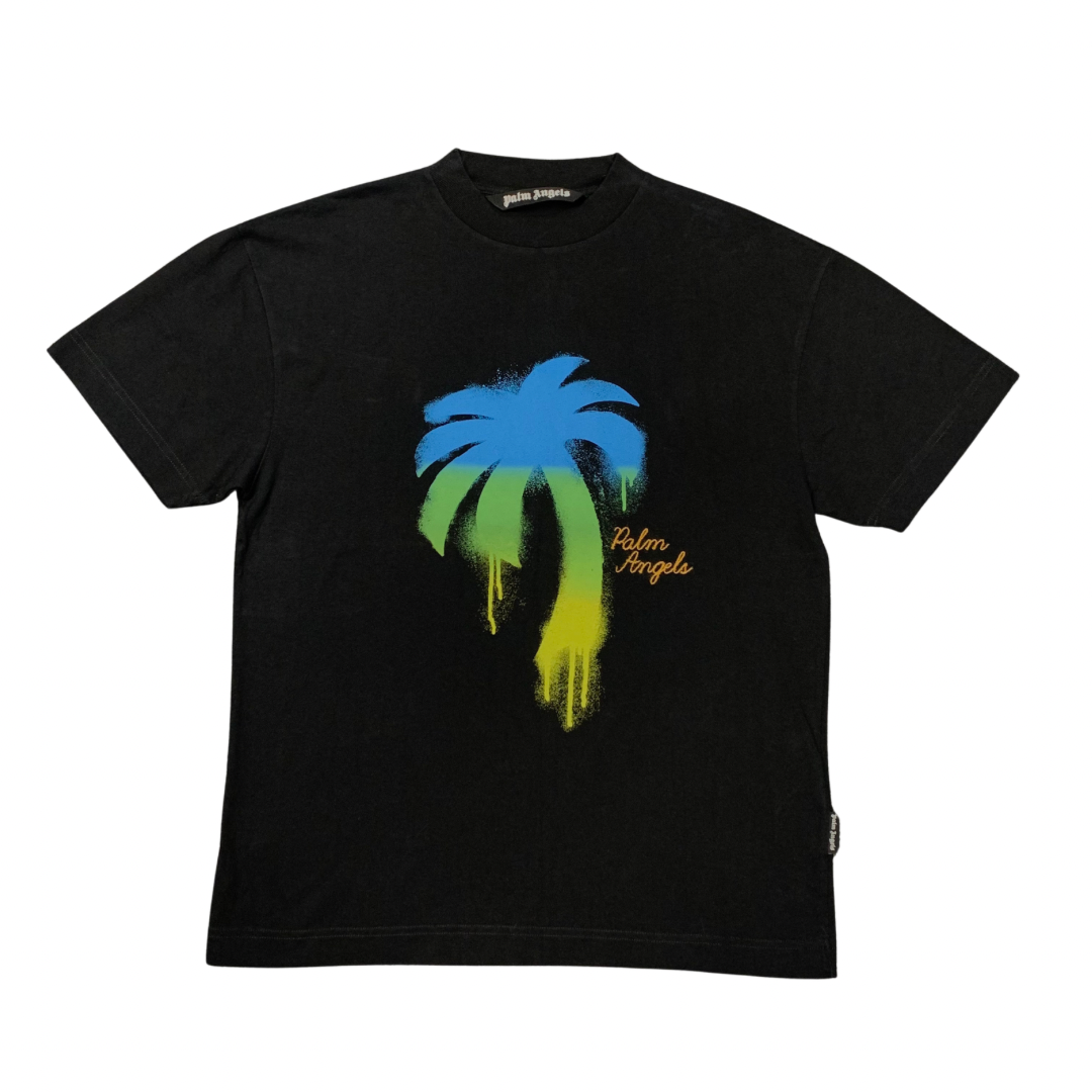 Palm Angels Medium Tee Graffiti Tree Black T-Shirt