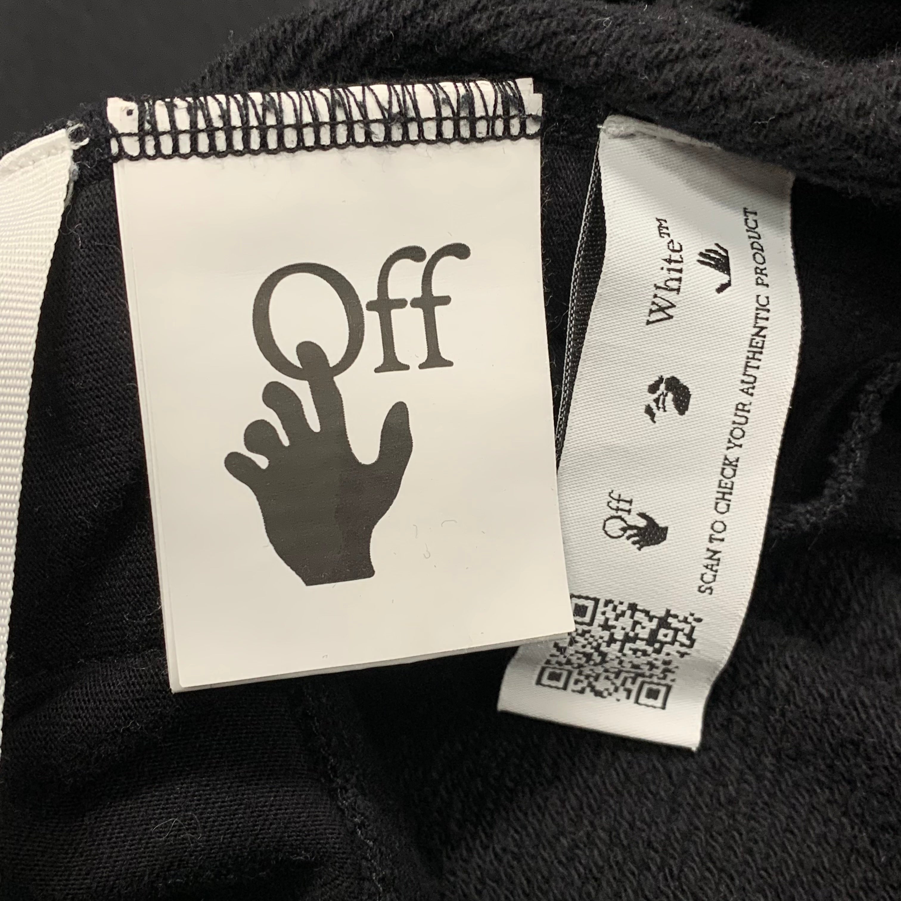 Off White Small Jogger Sweatpants Bottoms Black Pants Virgil Abloh
