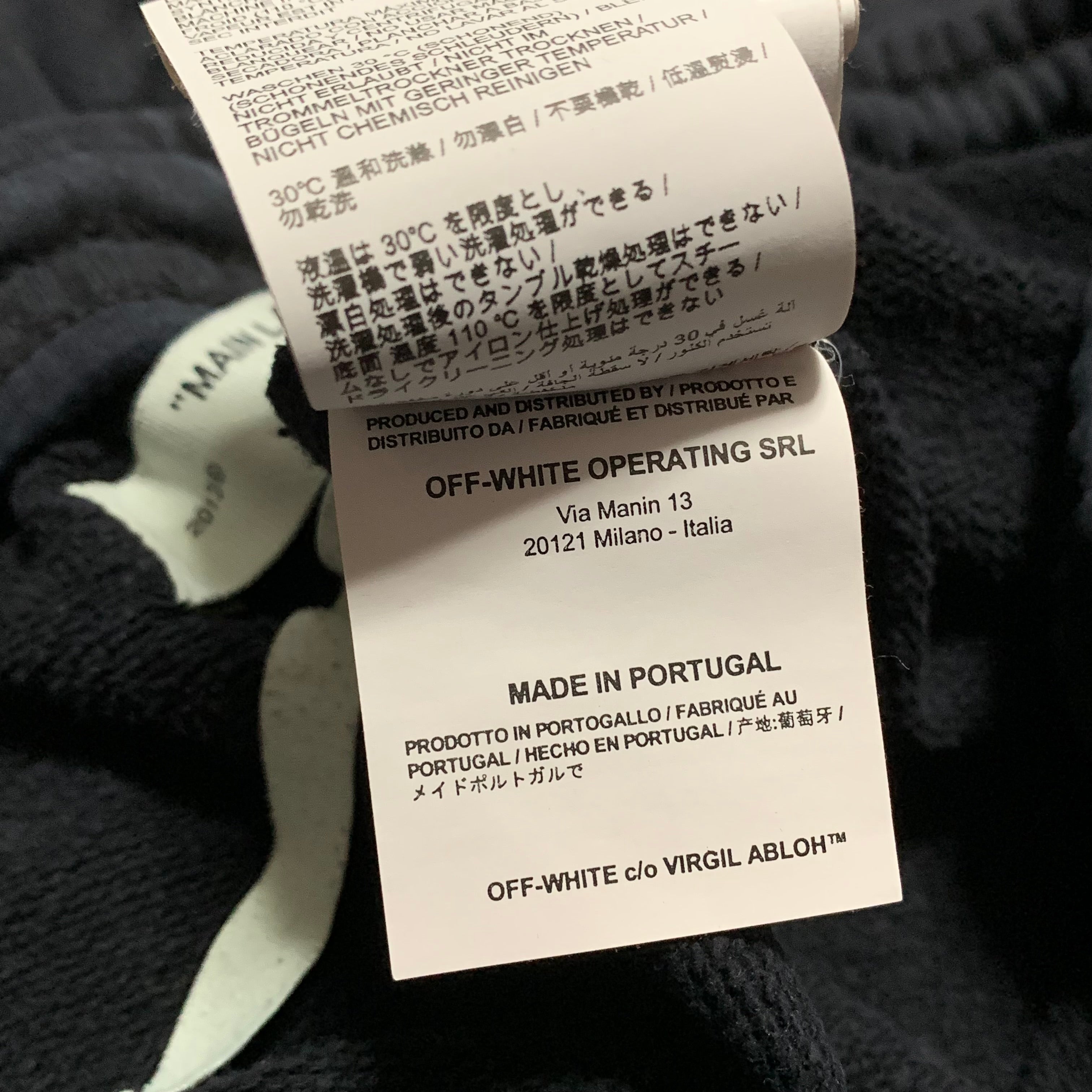 Off White Large Shorts Waterfall Arrows Black Bottoms Virgil Abloh