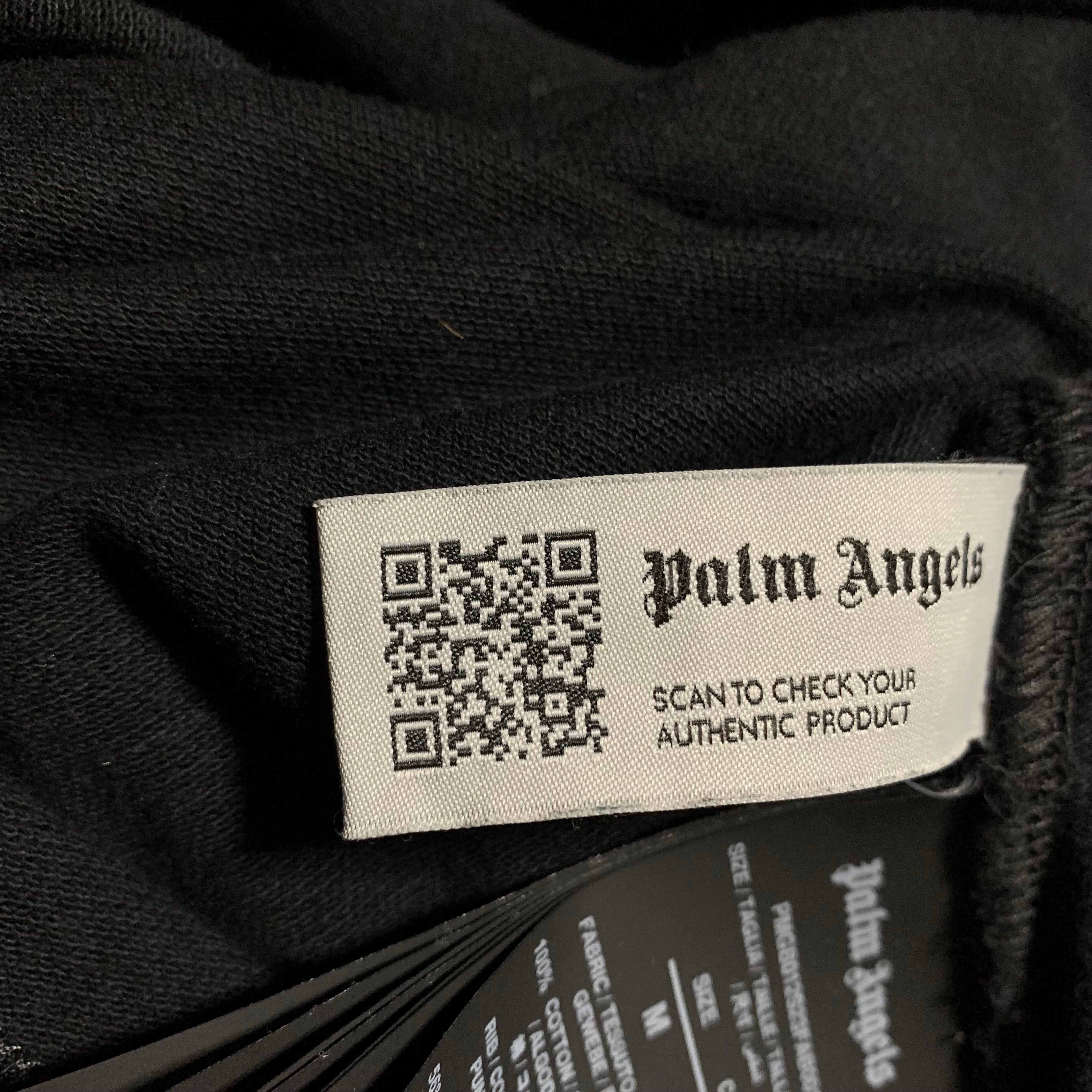 Palm Angels Medium Polo Shirt Black Button Top