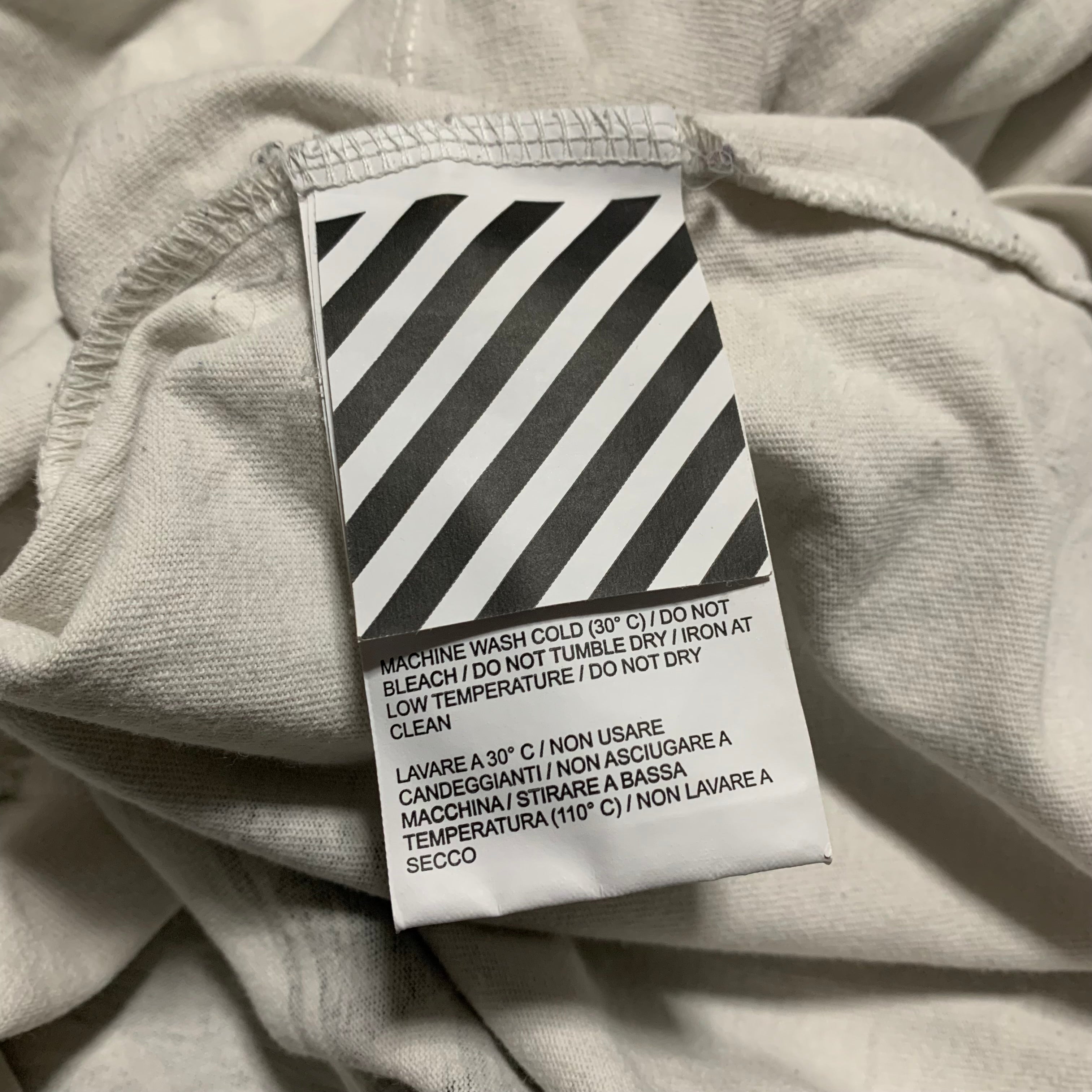 Off White Medium Spell Out White Tee Virgil Abloh