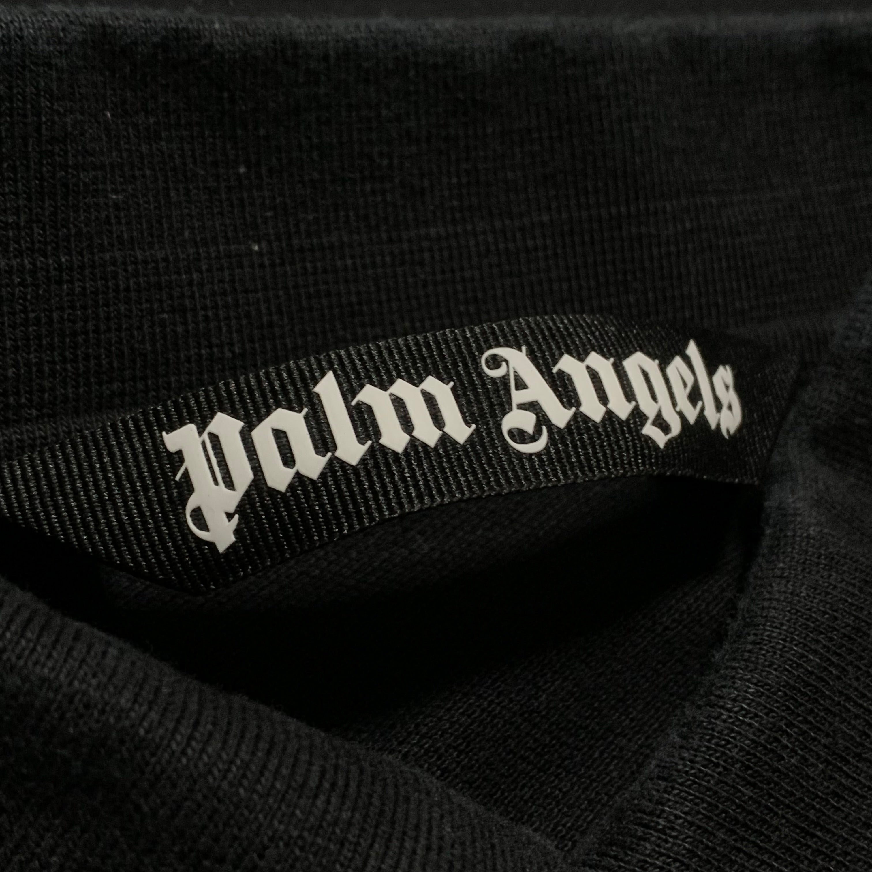 Palm Angels Medium Polo Shirt Black Button Top