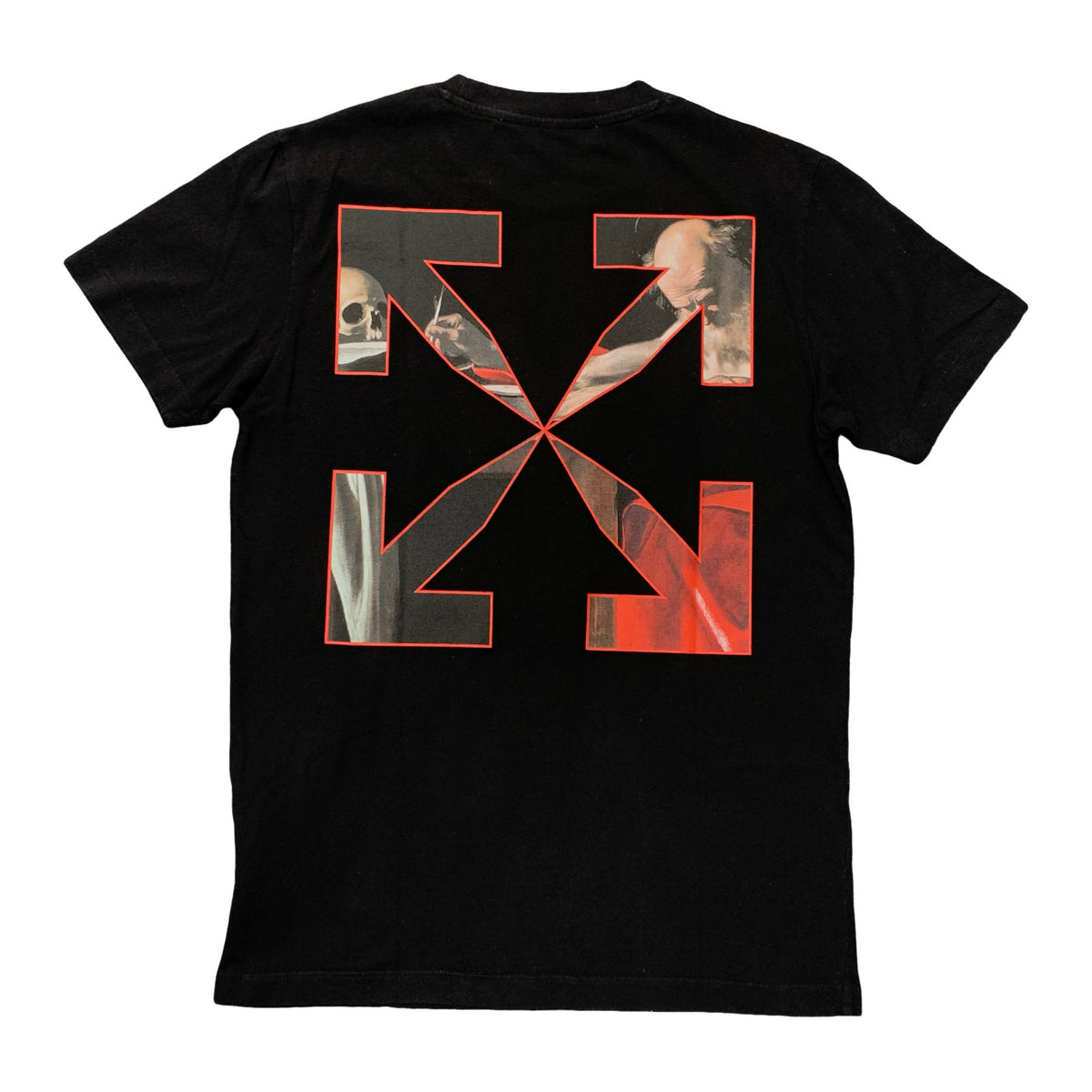 Off White Small Tee Caravaggio Arrows Black T-Shirt Virgil Abloh