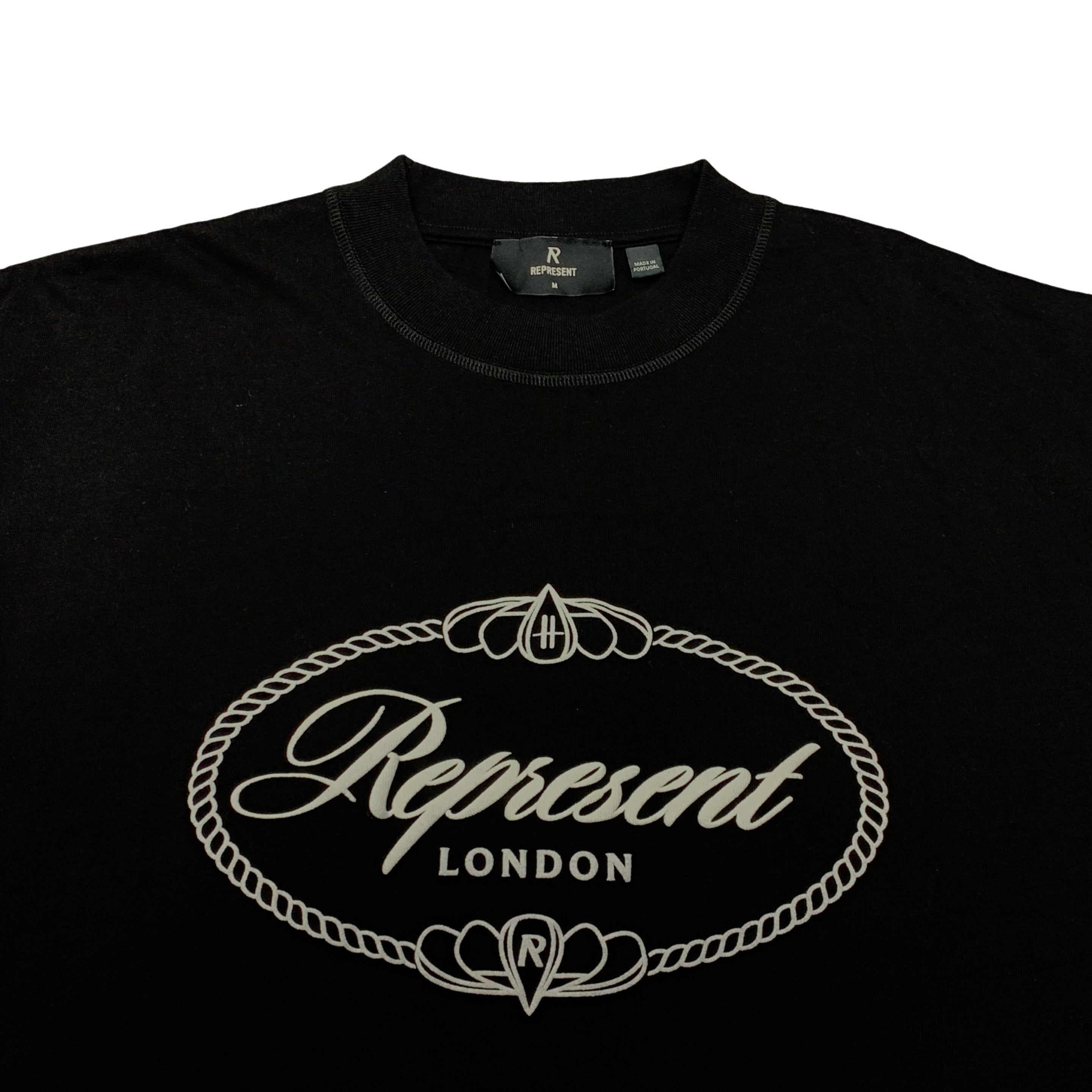 Represent Medium Tee Harrods Crest Black T-Shirt