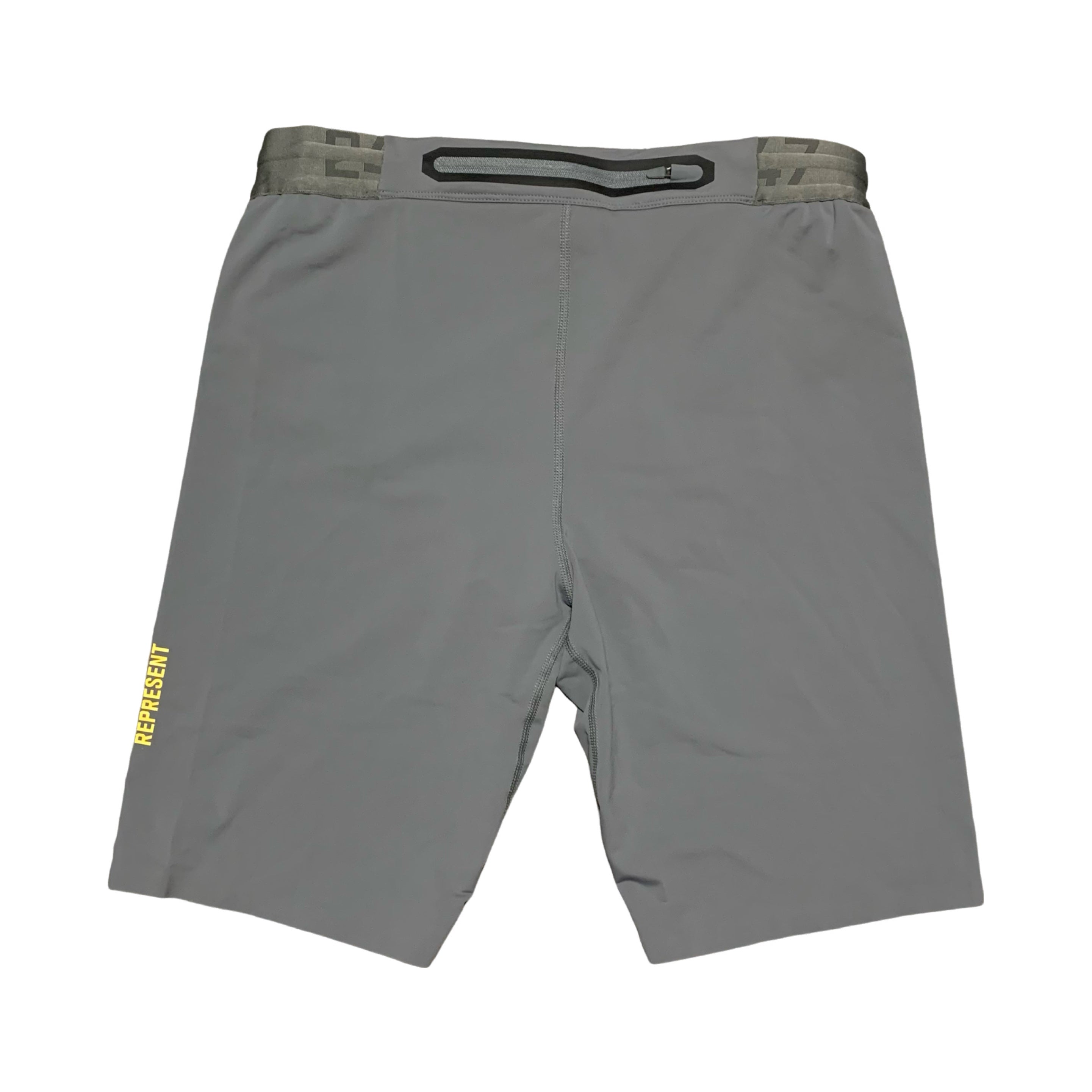 Represent Medium Team 247 Half Tight Shorts Pewter Lemon Grey