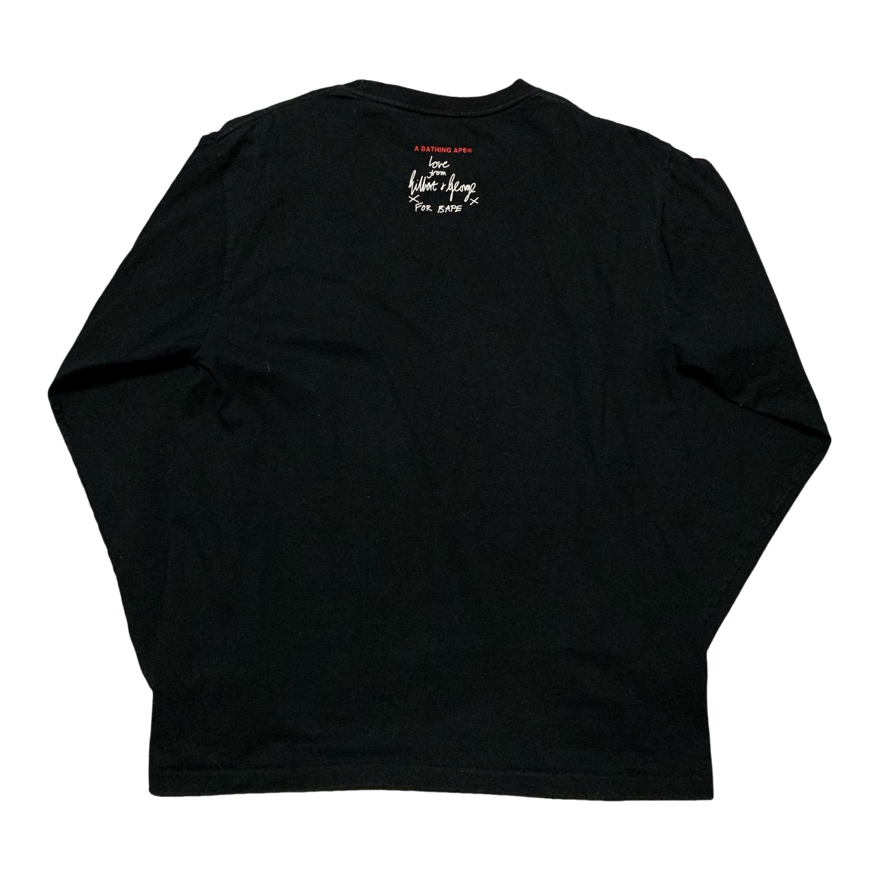 Bape Medium George & Gilbert Up God Black Long Sleeve Tee A Bathing Ape 2021