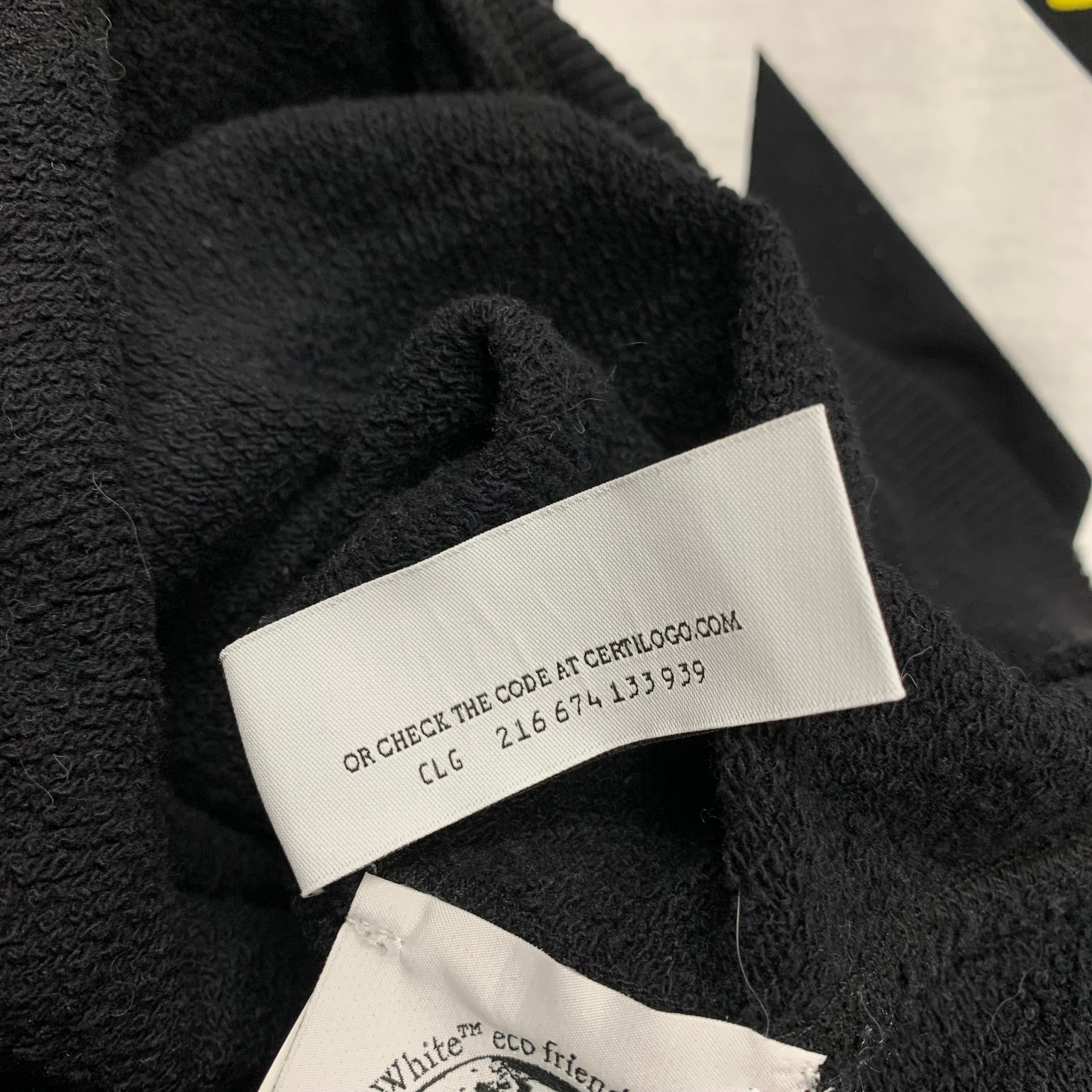 Off White Large Hoodie Adam Is Eve Arrows Black Hoodie Virgil Abloh