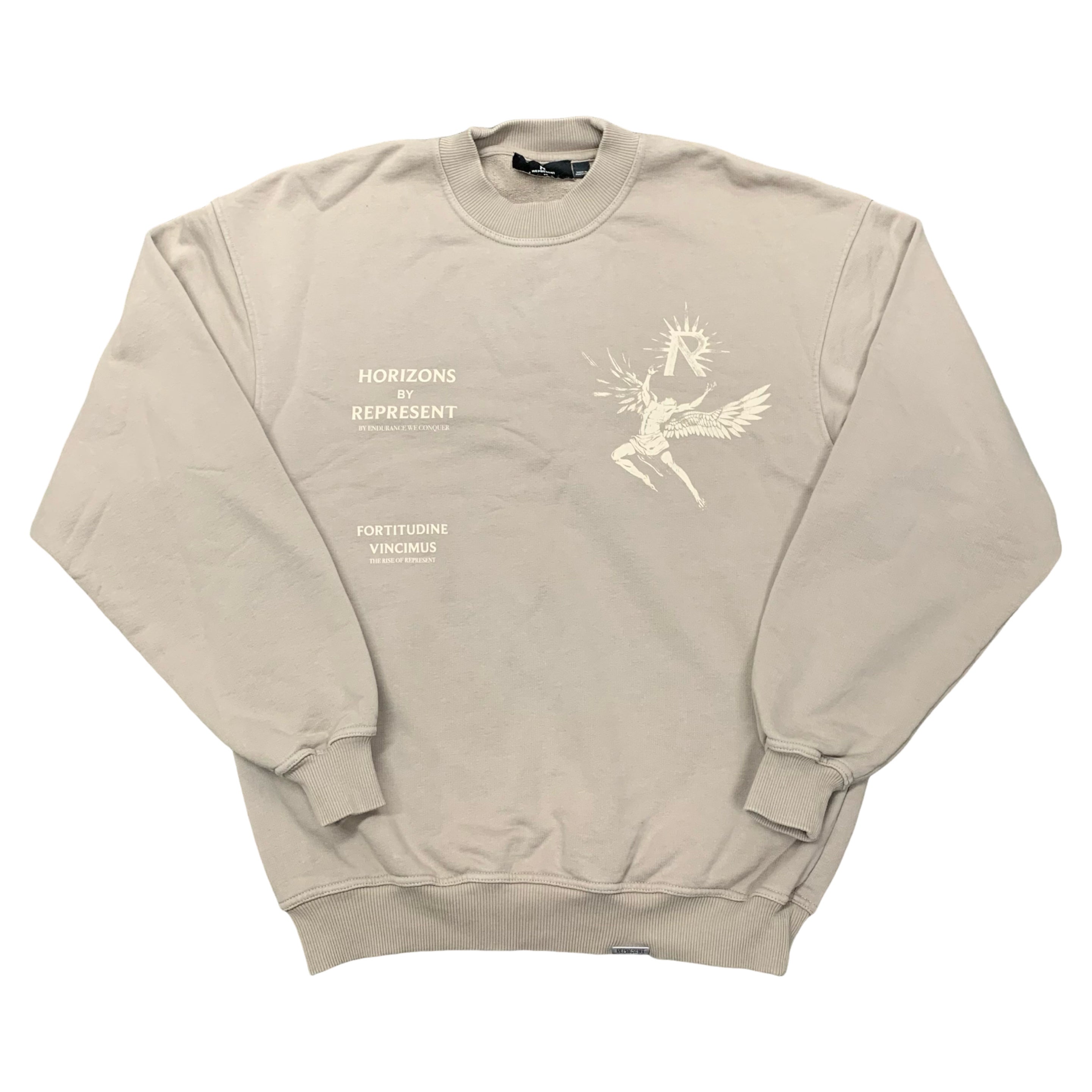 Represent XS Icarus Beige Taupe Sweater Sweatshirt Crewneck