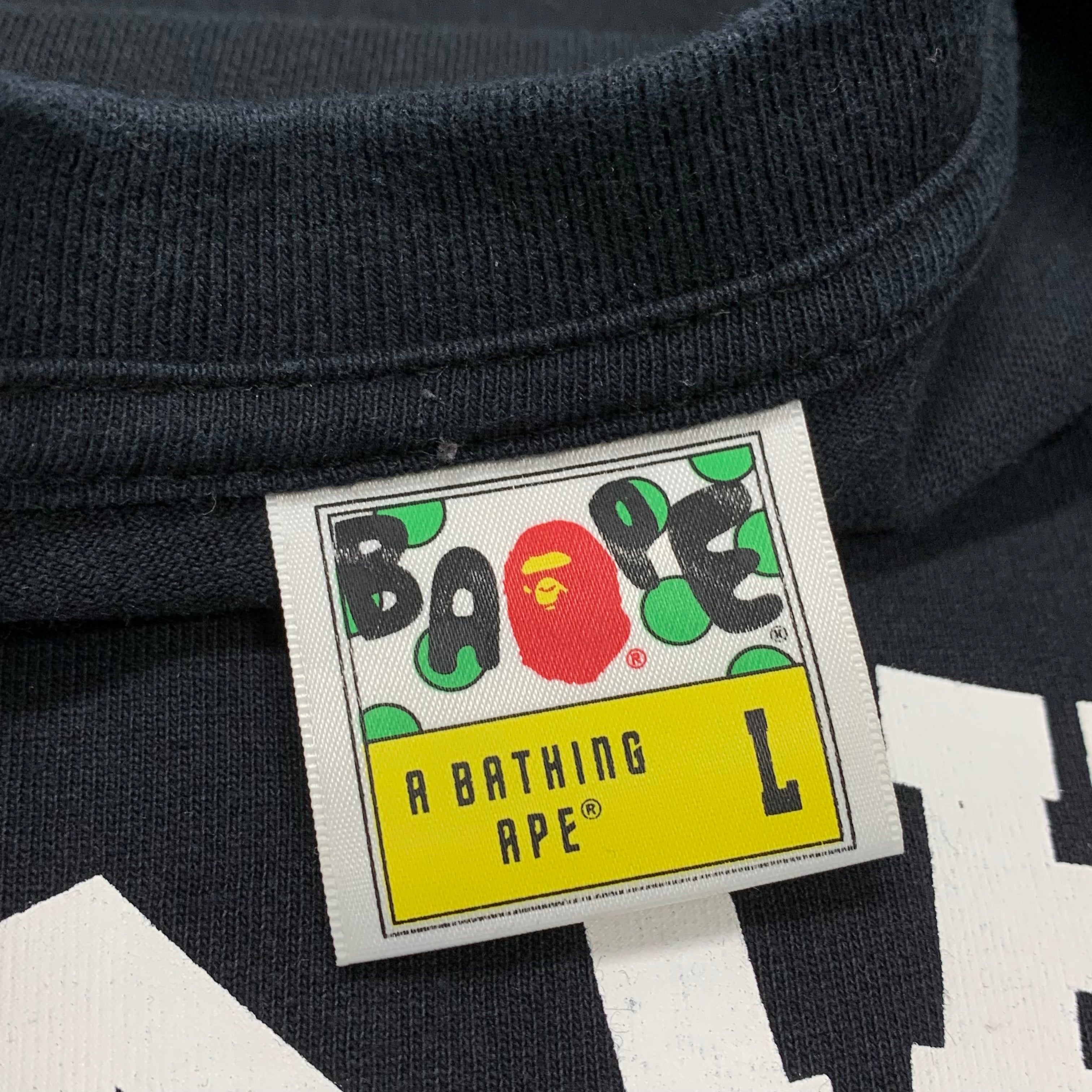 Bape Large Tee College Black T-Shirt A Bathing Ape