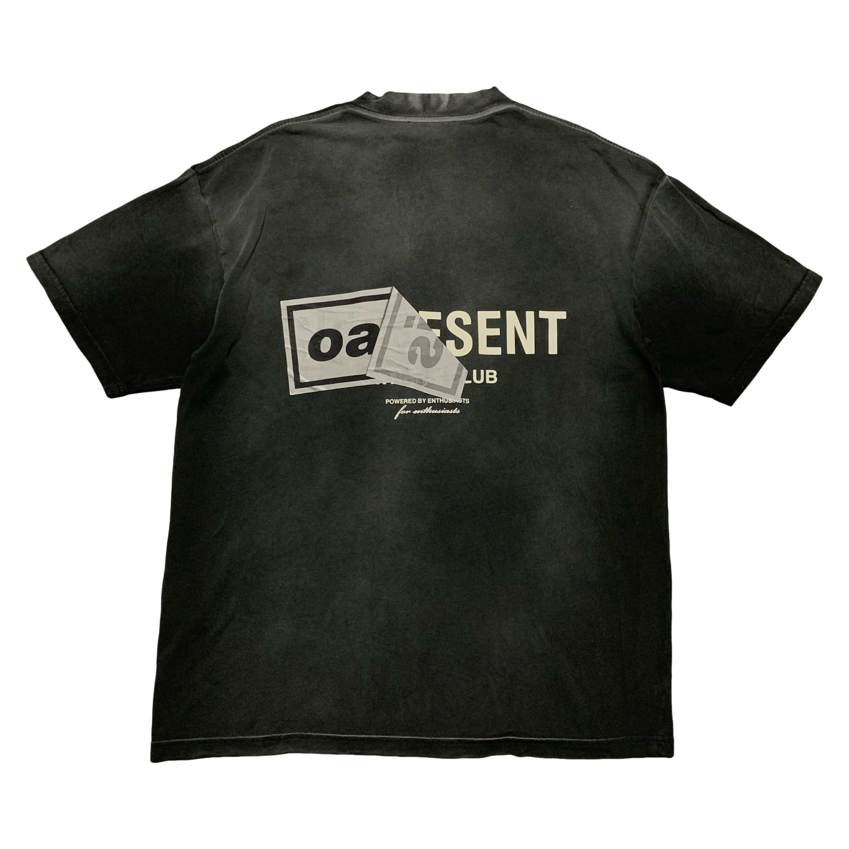 Represent Oasis Medium Owners Club Stained Black Tee