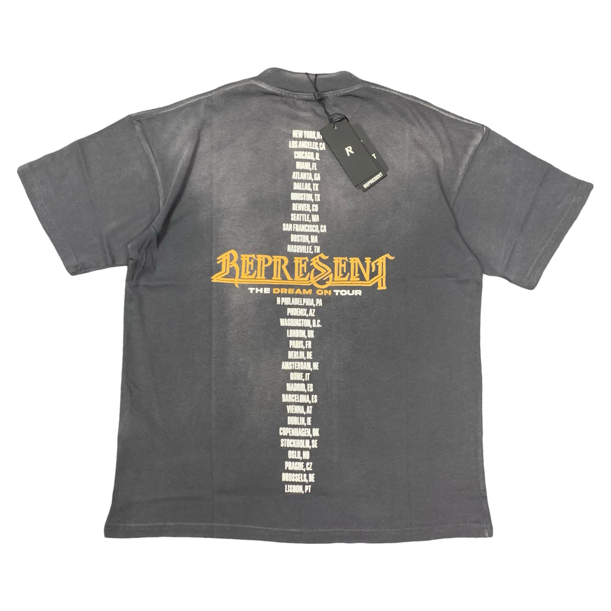 Represent XXS Tee Golden Tour Sun Fade Grey T-Shirt