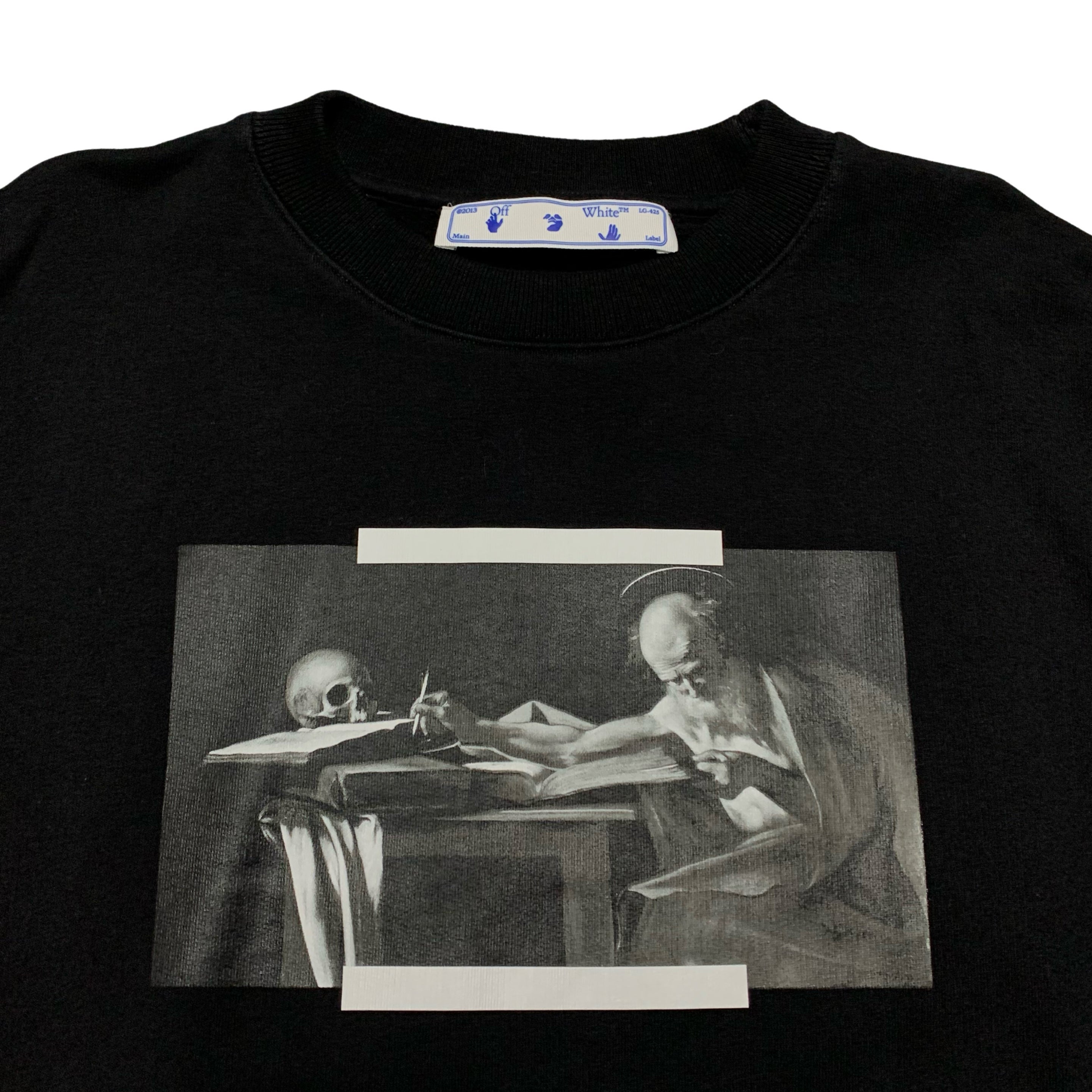 Off White Medium Caravaggio Graphic Black Sweatshirt Crewneck Virgil Abloh
