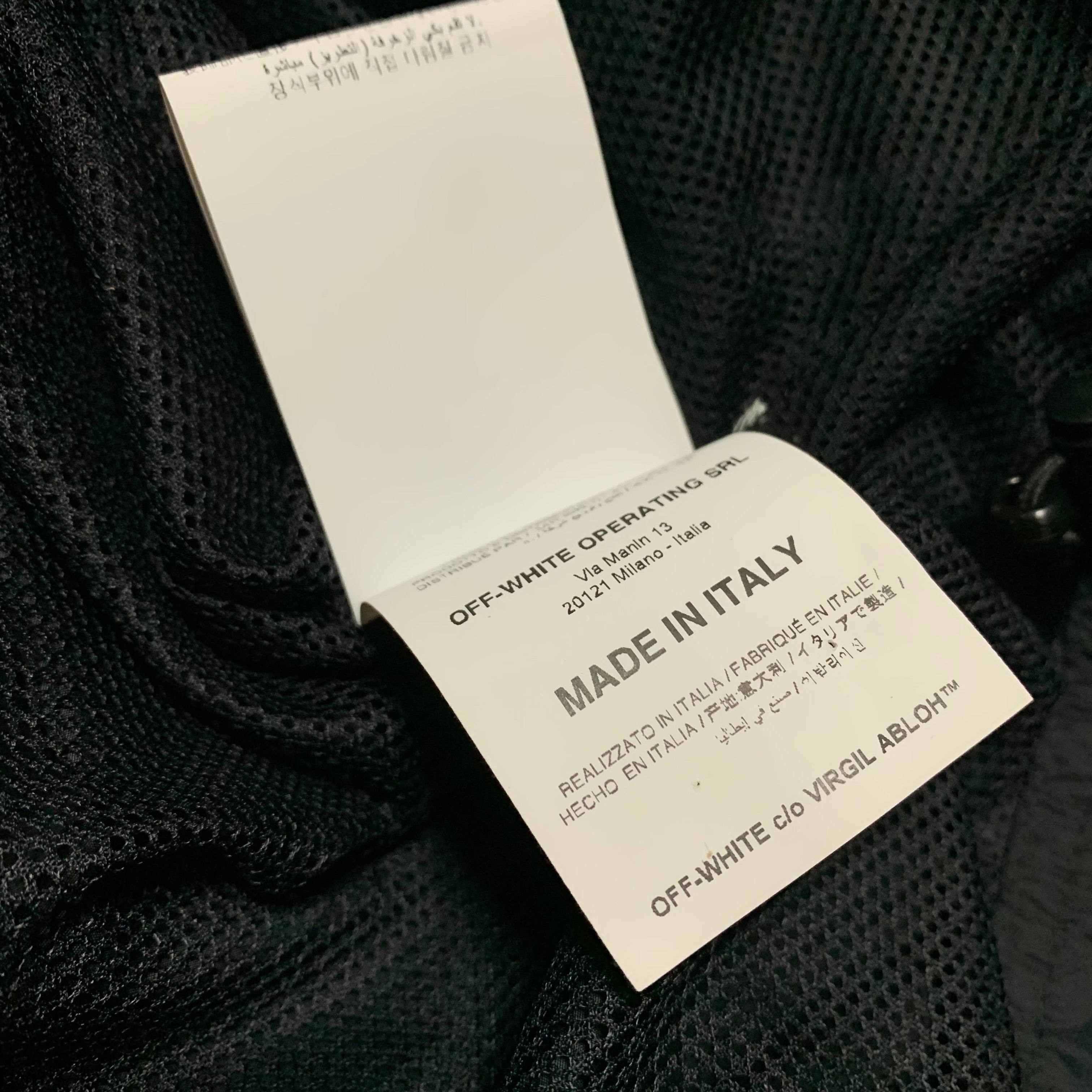 Off White Medium Track Jacket Black Track Top Virgil Abloh