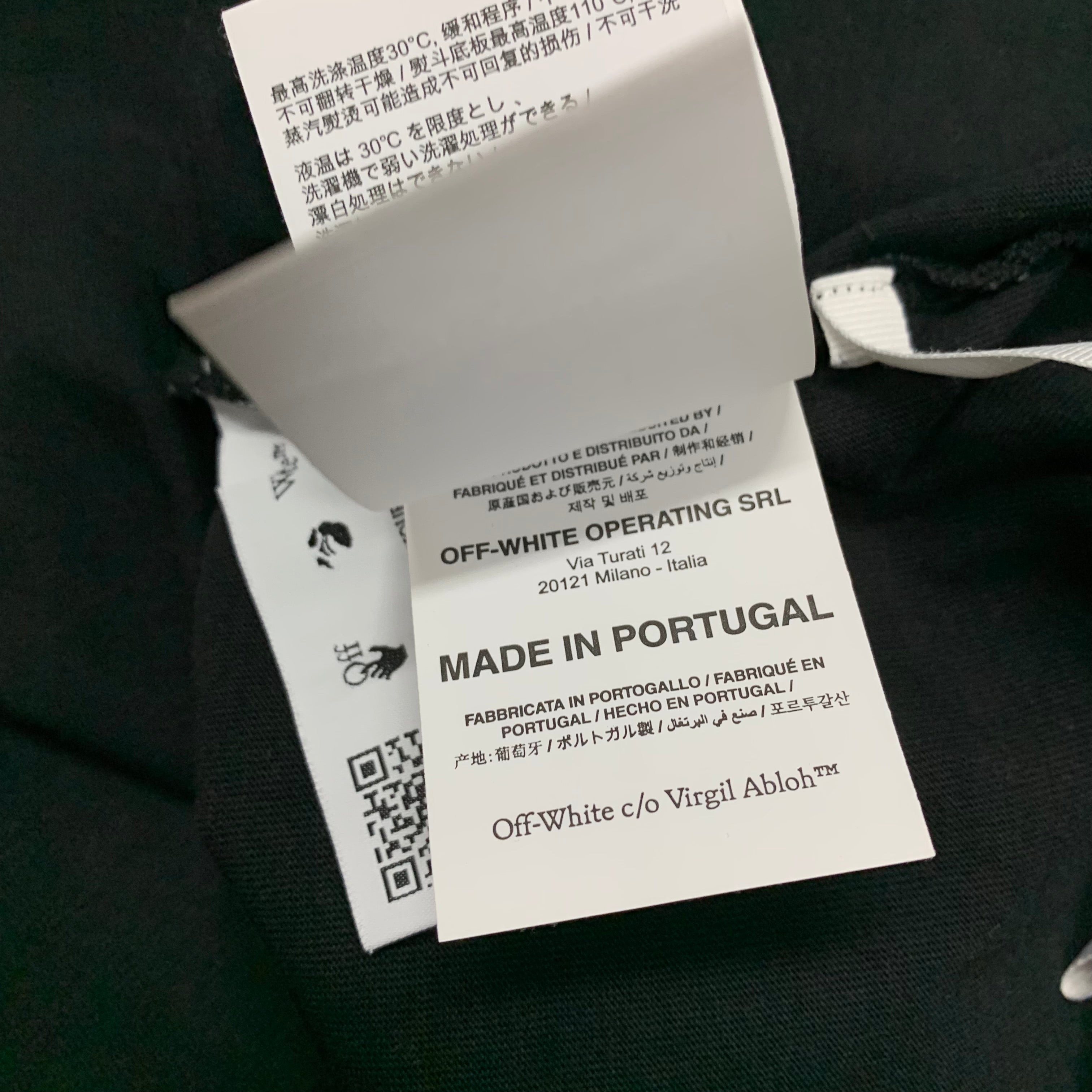 Off White Medium Tee Paint Marker Arrows Black T-Shirt Virgil Abloh