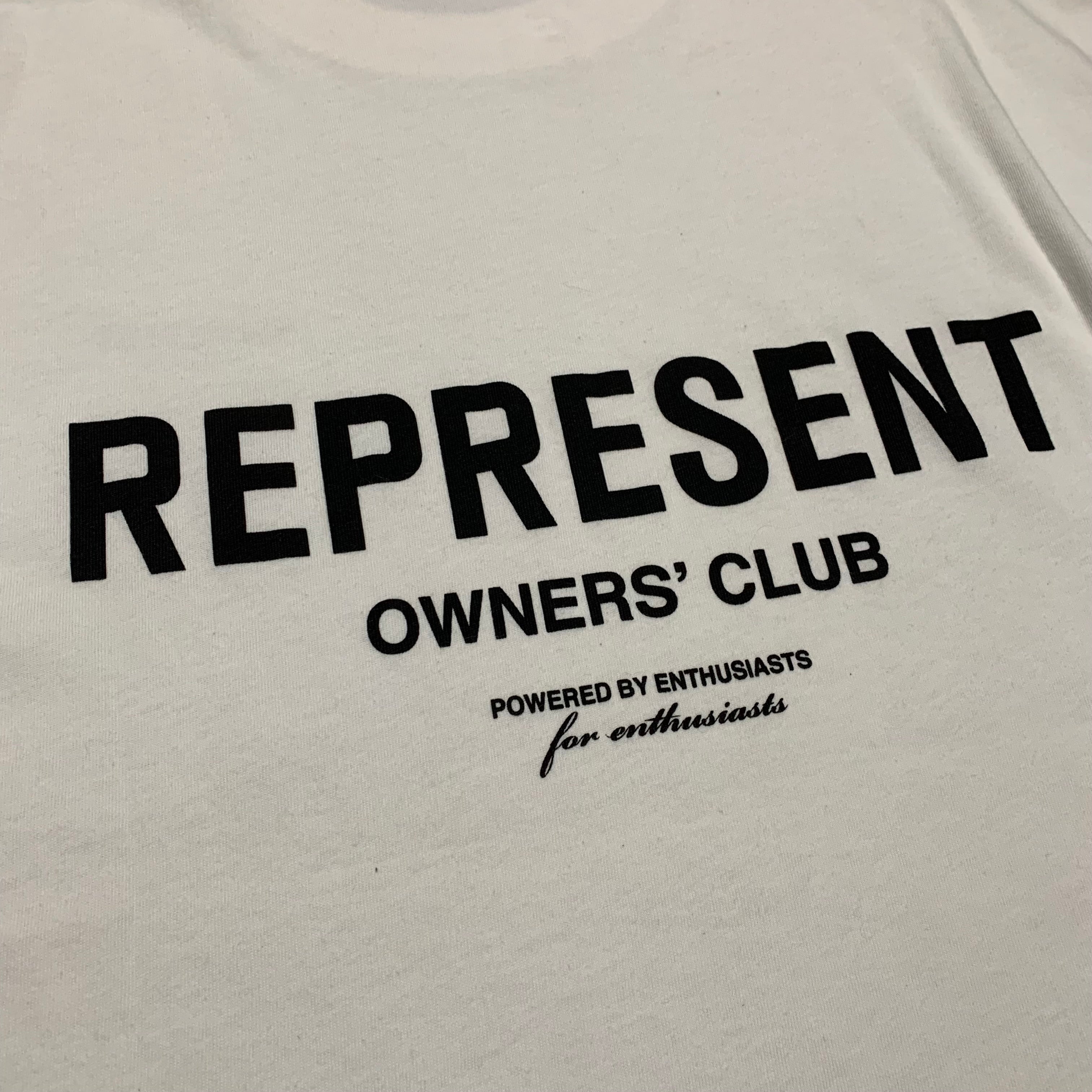Represent Medium Tee Owners Club Flat White T-Shirt