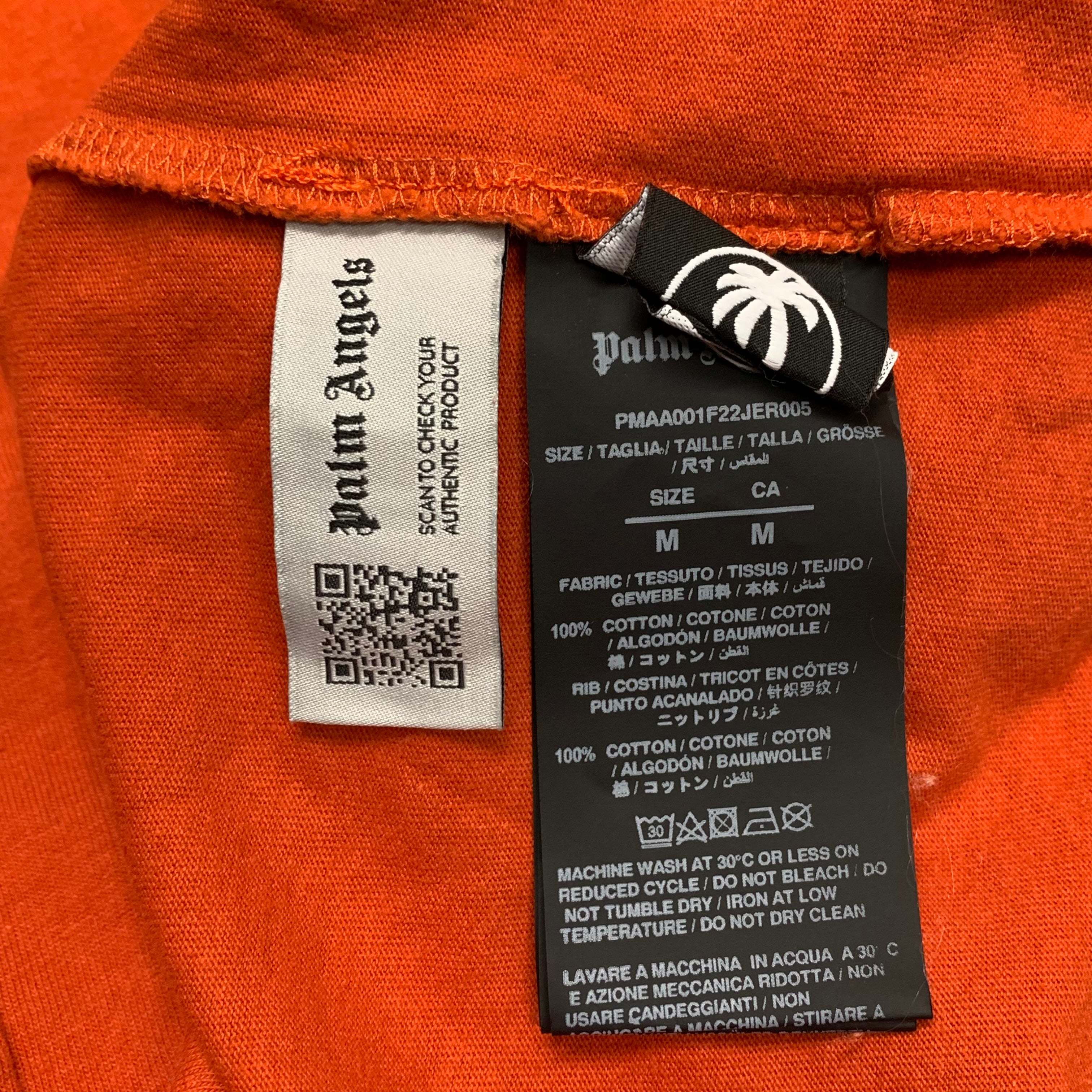 Palm Angels Medium Tee Bear Classic Orange T-Shirt
