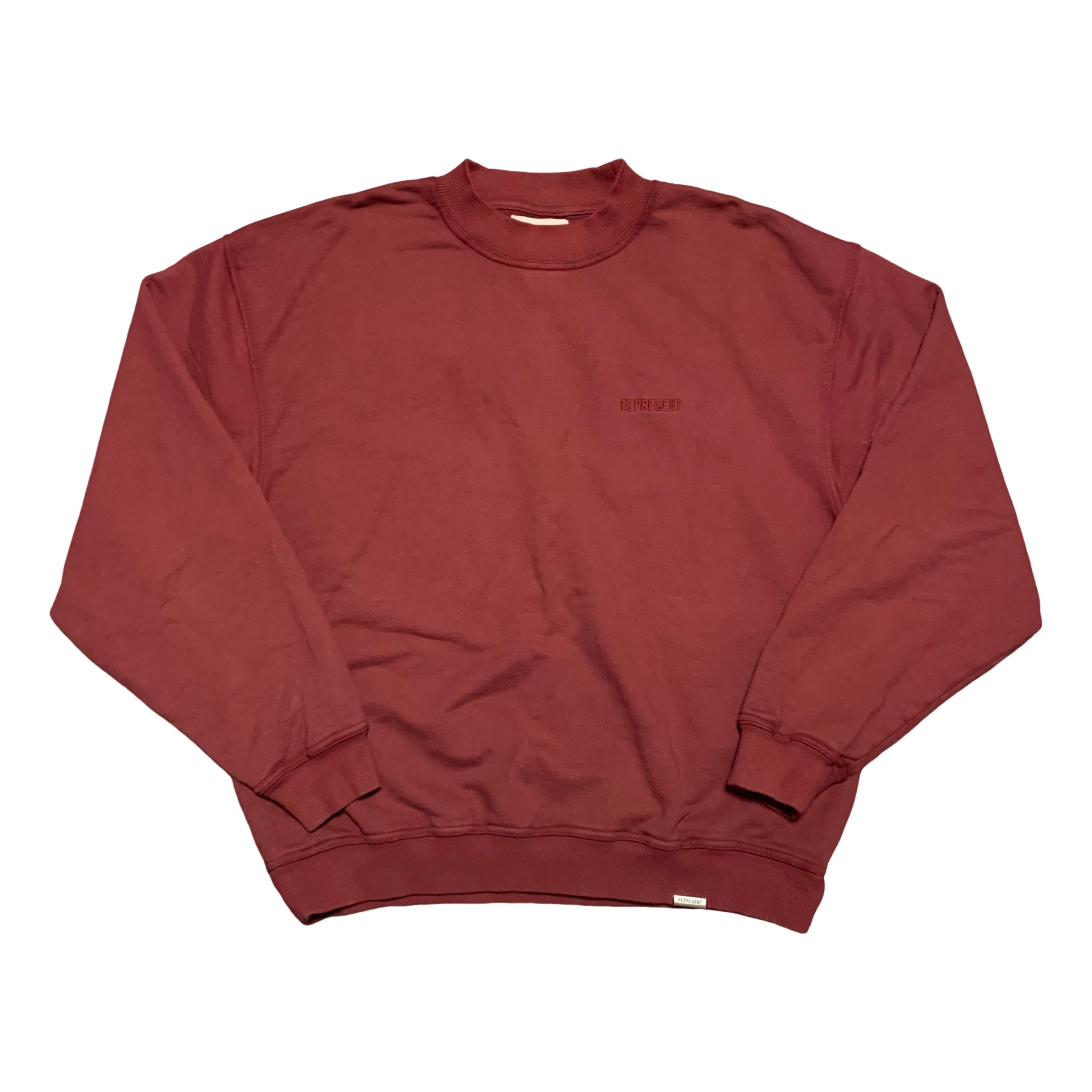 Represent Large Blanks Burgundy Red Sweater Sweatshirt Crewneck