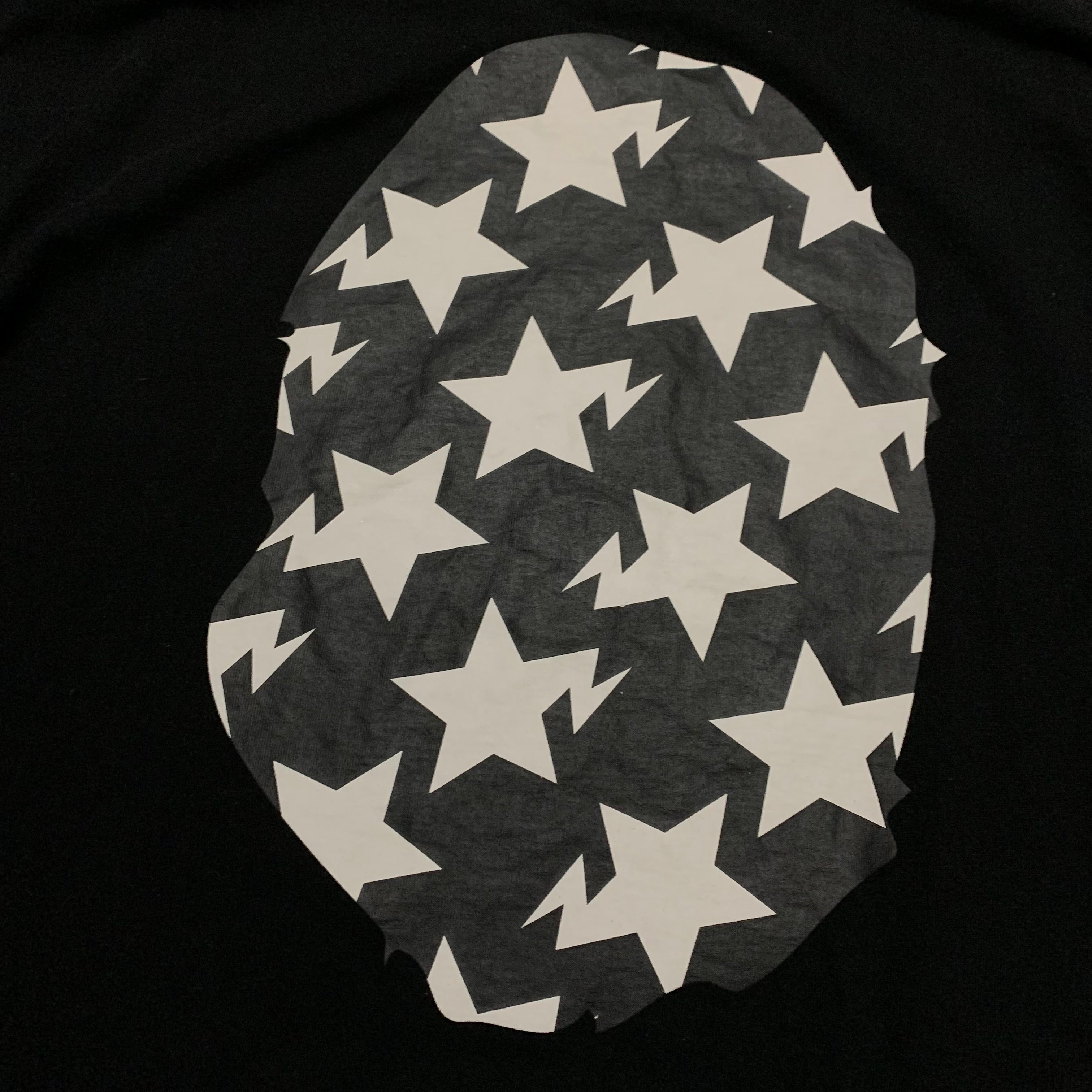 Bape Large Ape Head Bape Sta Black Tee A Bathing Ape