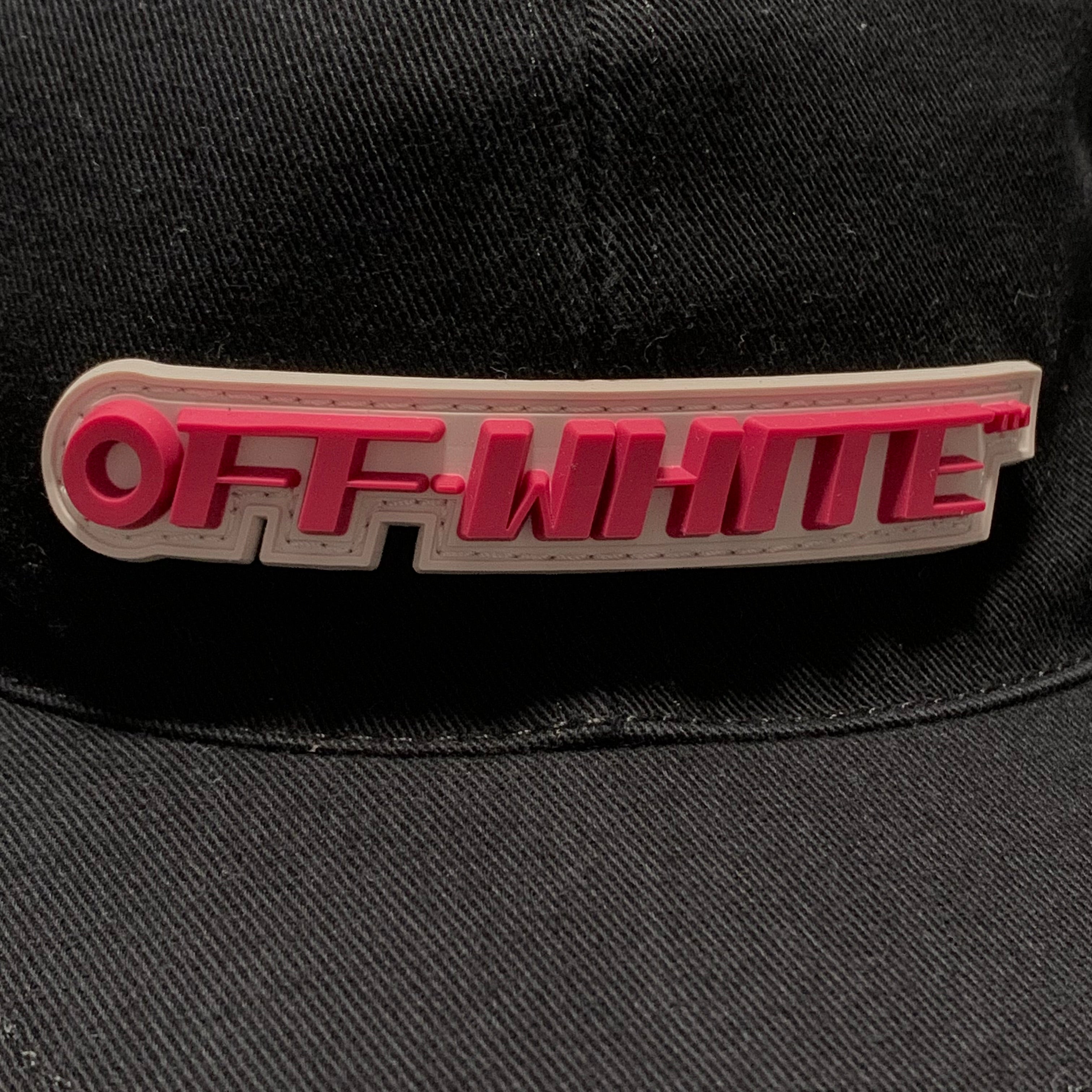 Off White Cap Baseball Cap Black Logo Graphic Virgil Abloh