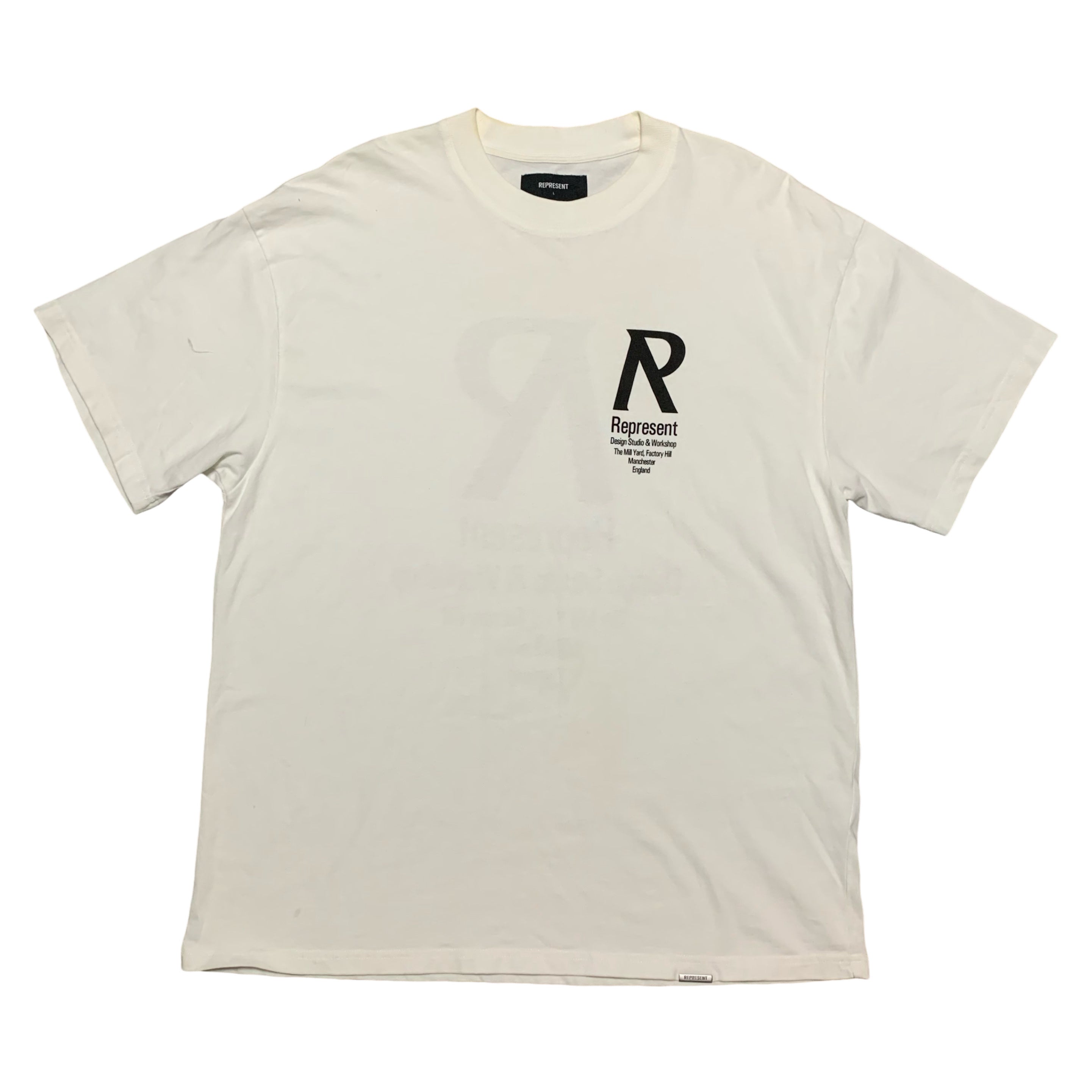 Represent Large Design Studio Flat White Tee