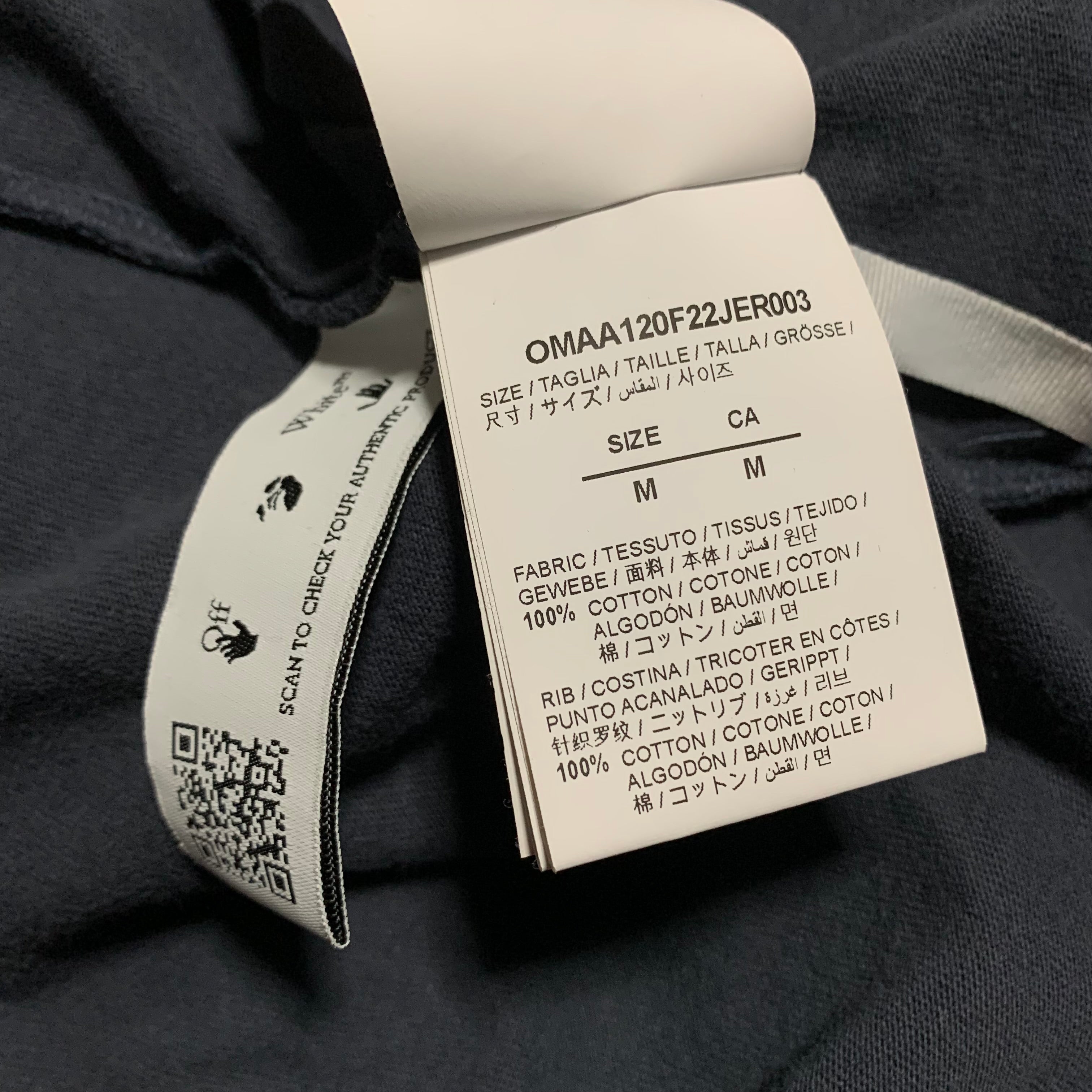 Off White Medium Lighting Arrows Blue Tee Virgil Abloh