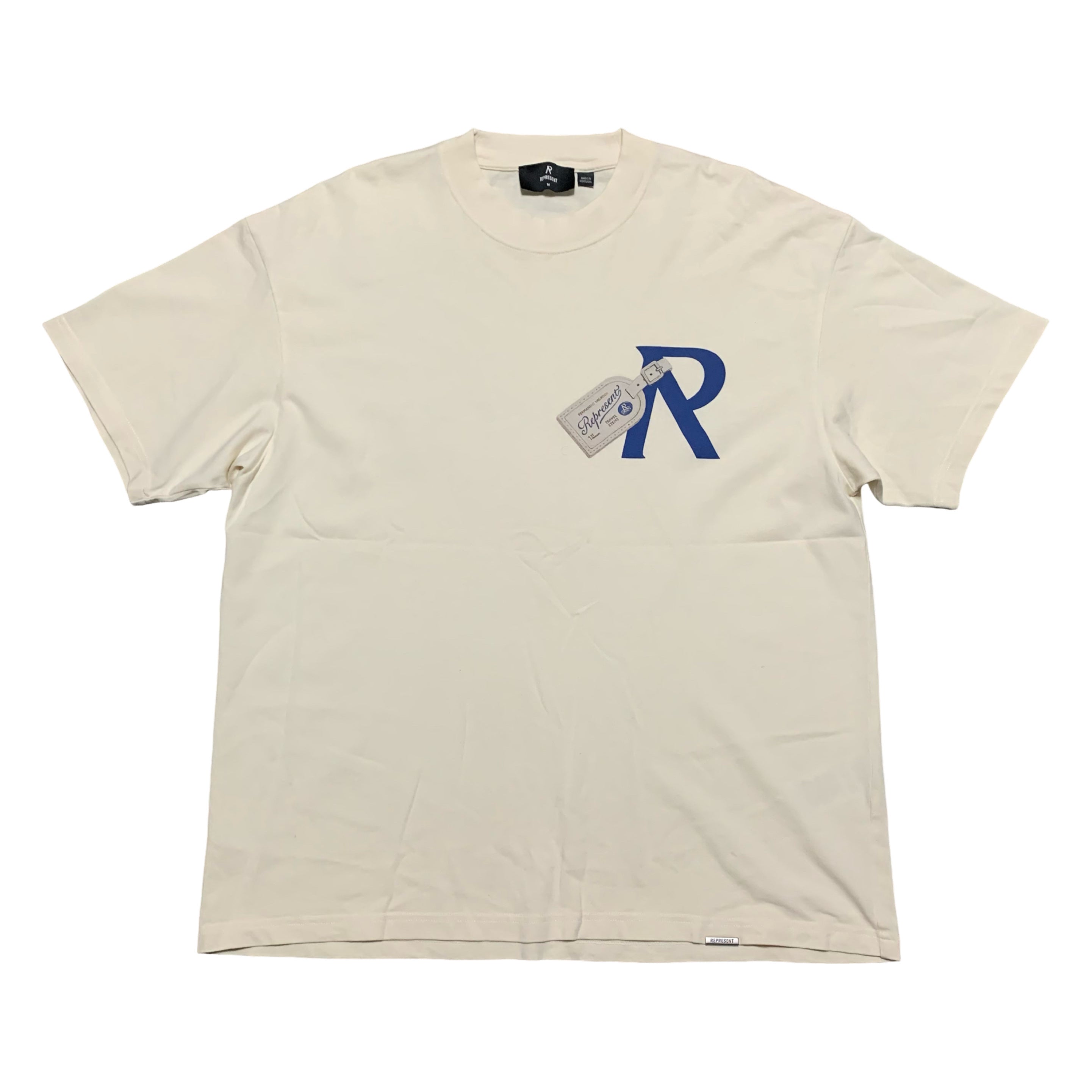 Represent Medium Luggage Tag Antique White Tee