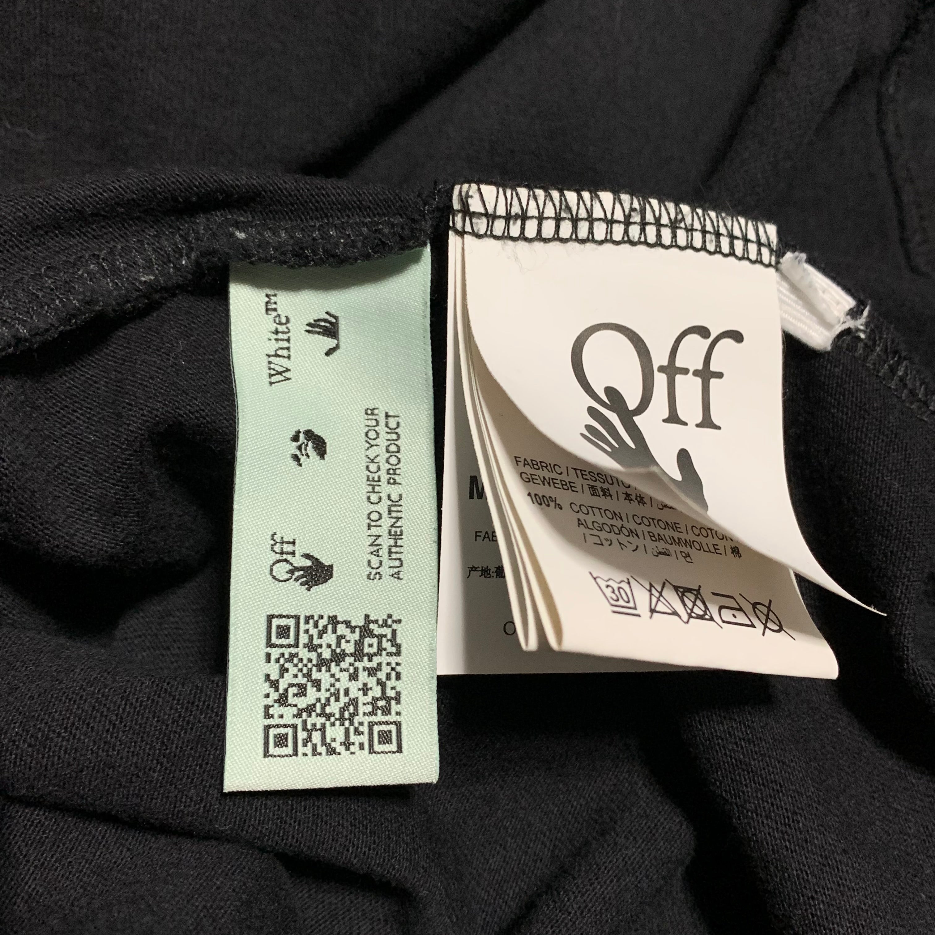 Off White Large Caravaggio Arrows Black Tee Virgil Abloh