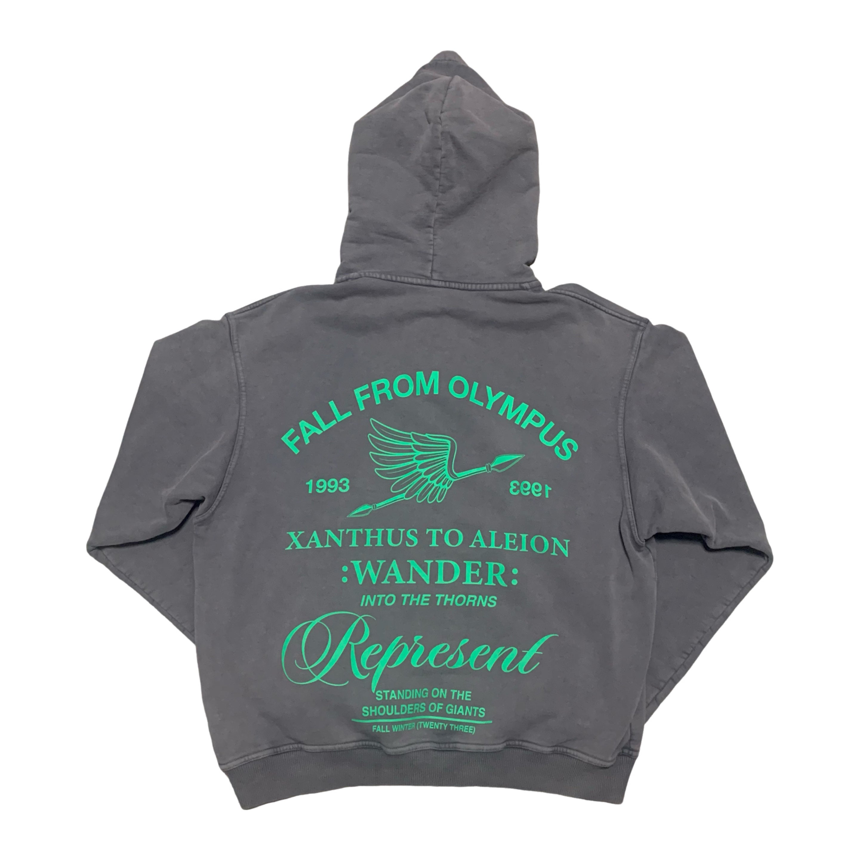 Represent XS Fall From Olympus Zip Hoodie Storm Grey